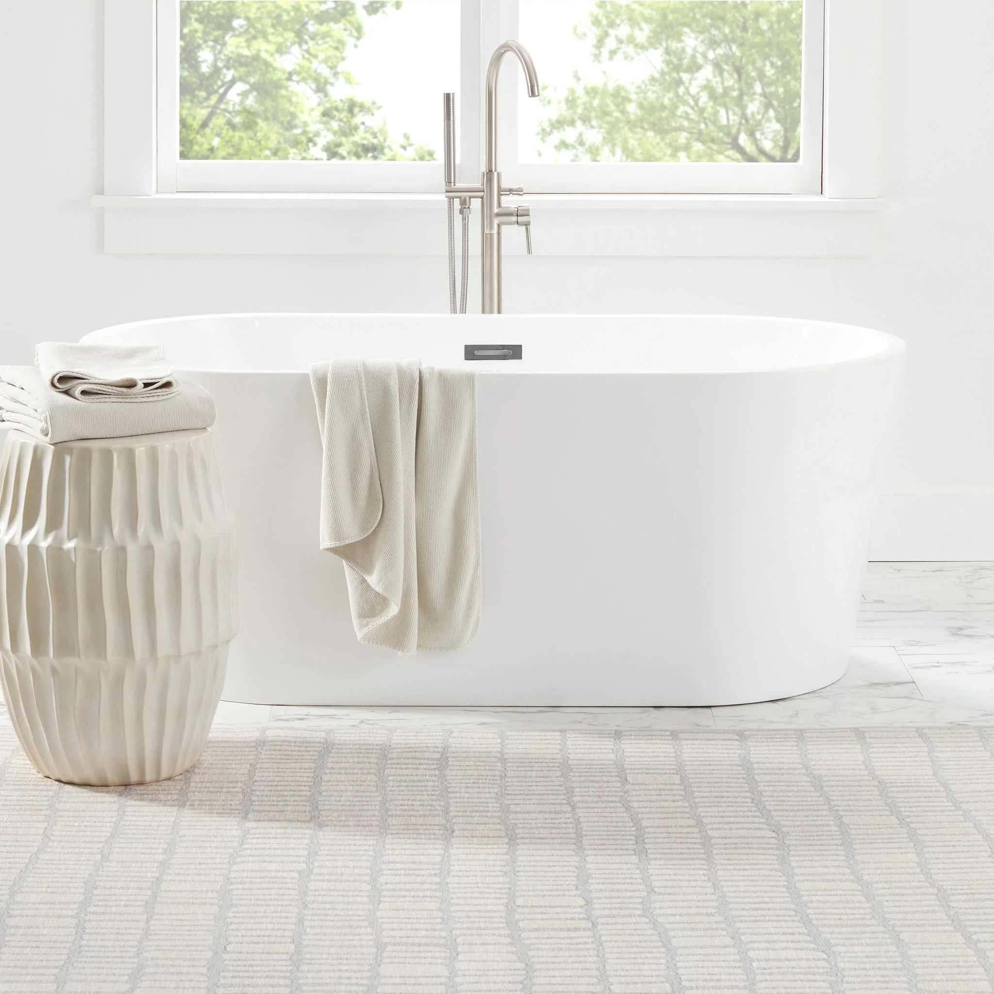 Roark Machine Washable Rug | Ivory - Image 2