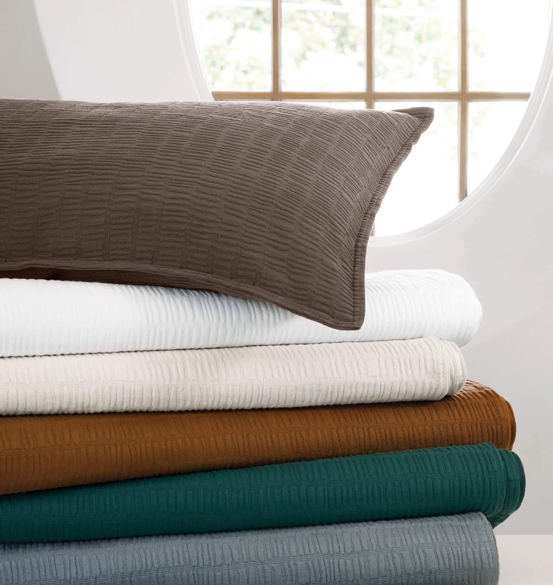 Roark Matelasse Sham | Spruce - Image 4