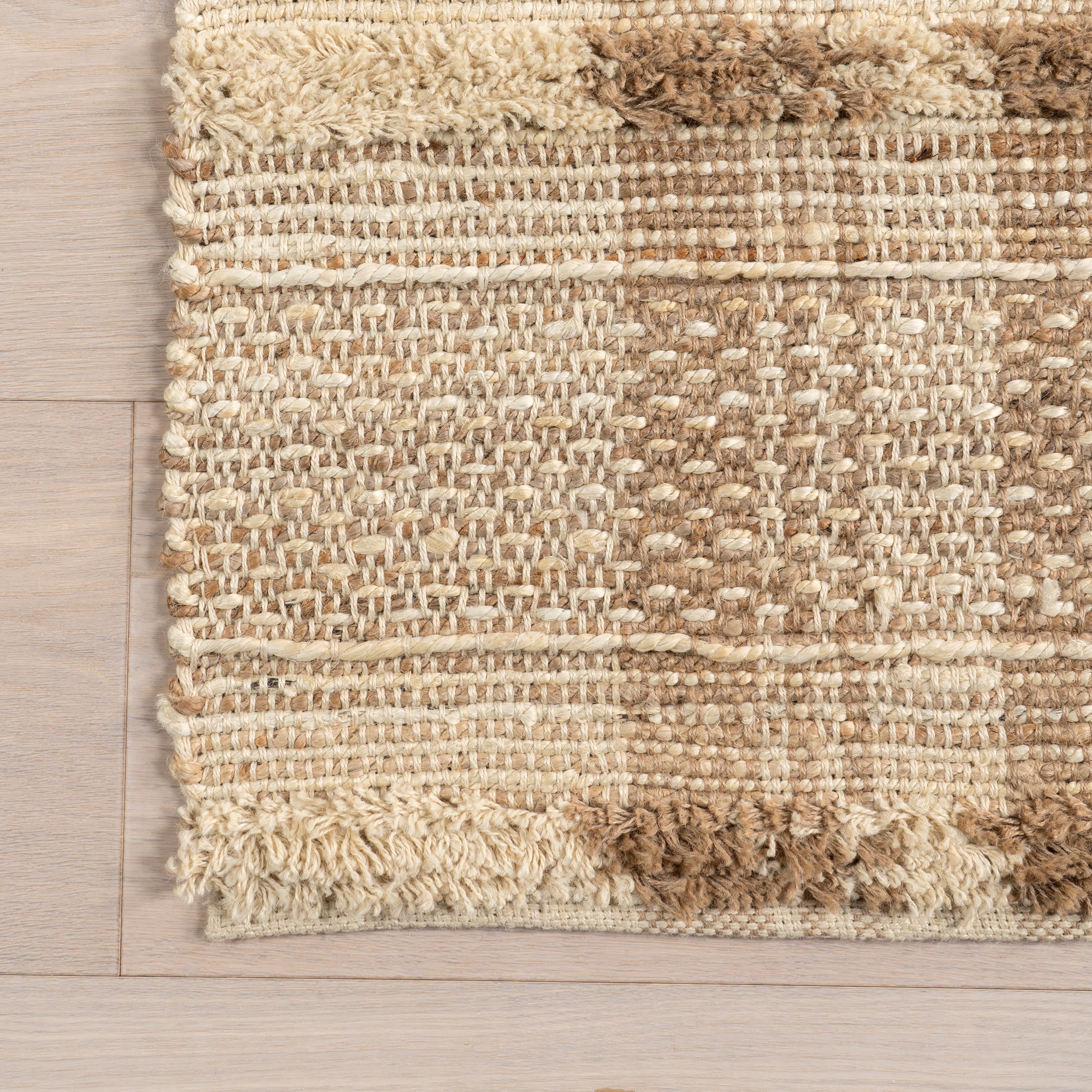 Roberta Rustic Plaid Rug | Natural - Image 3
