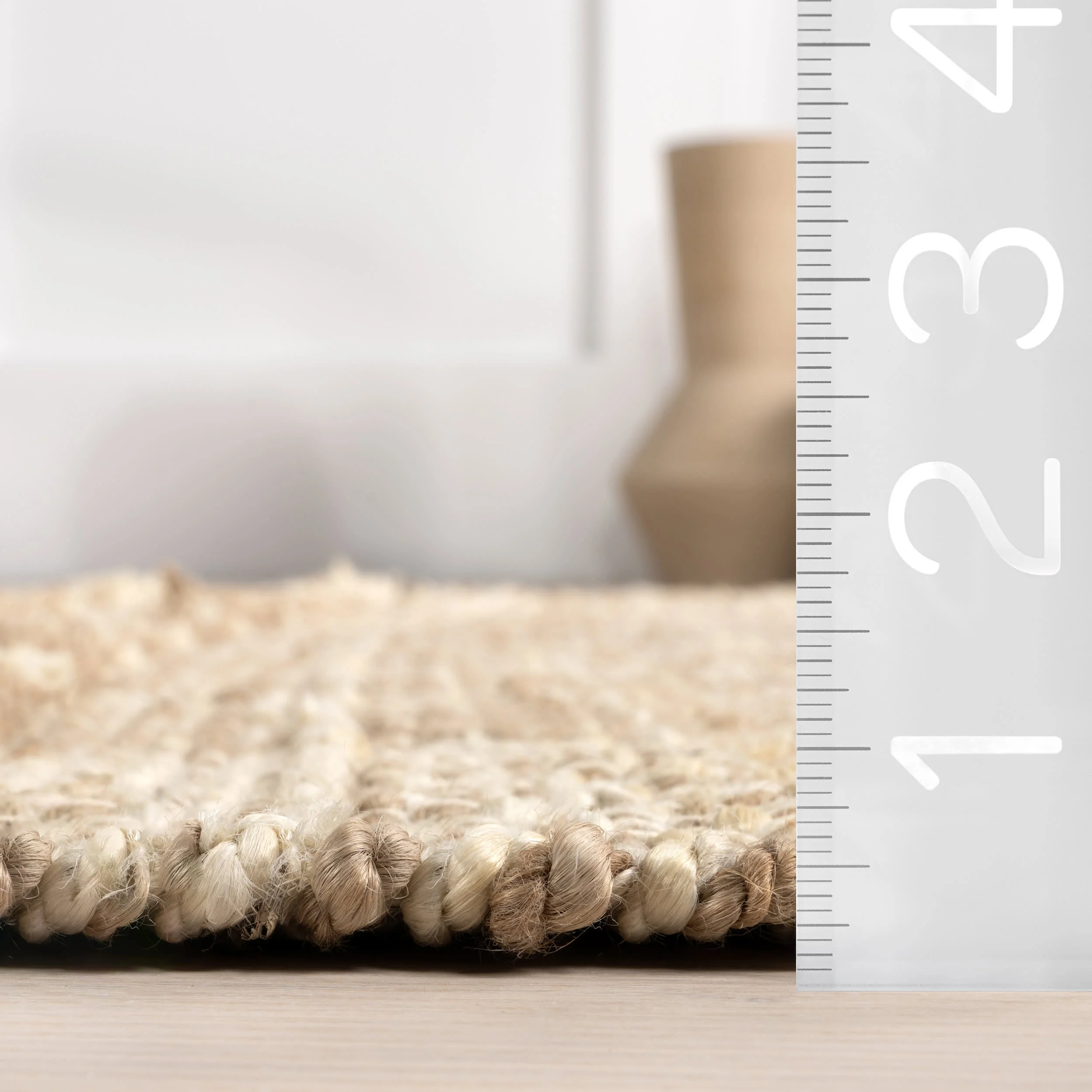 Roberta Rustic Plaid Rug | Natural - Image 5