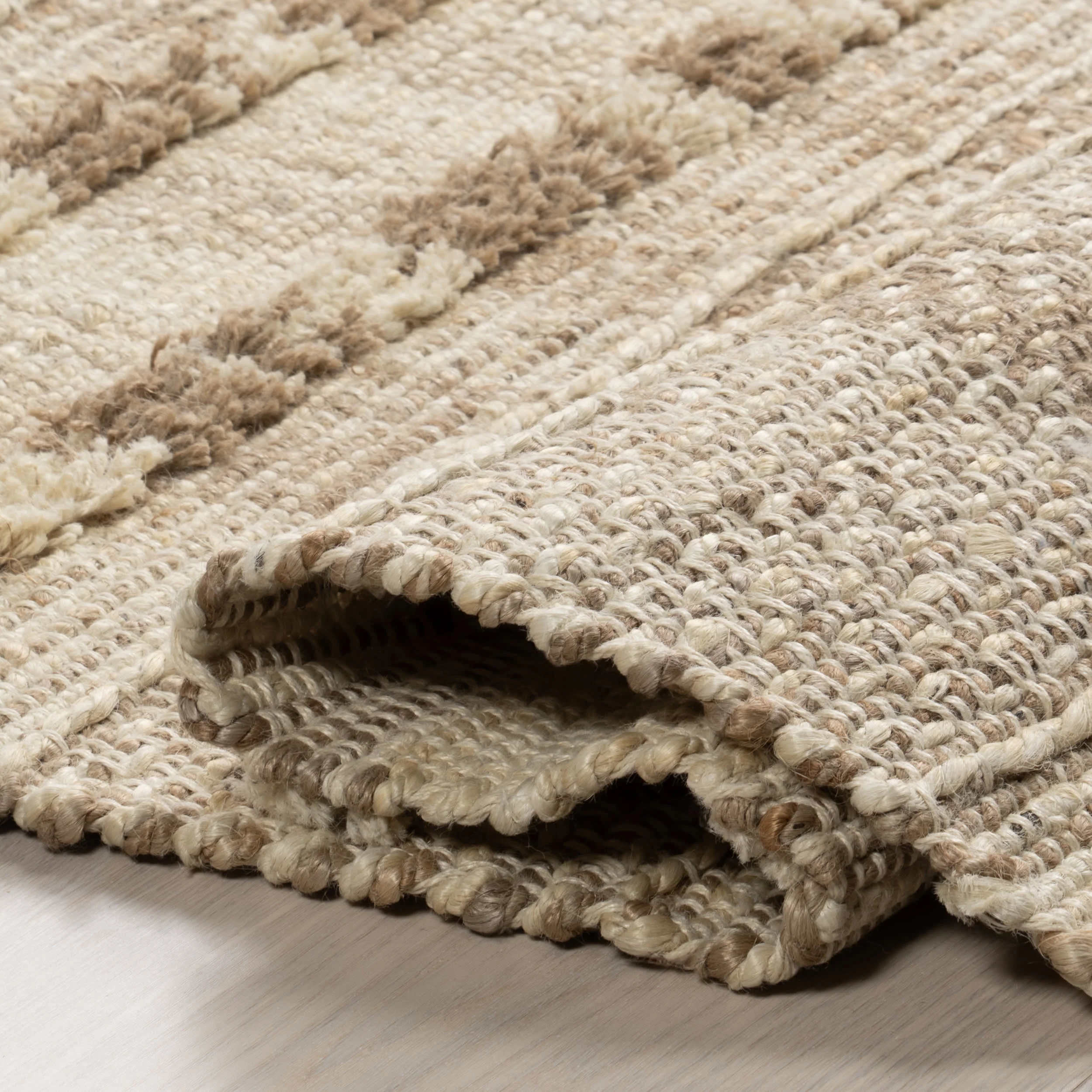 Roberta Rustic Plaid Rug | Natural - Image 8