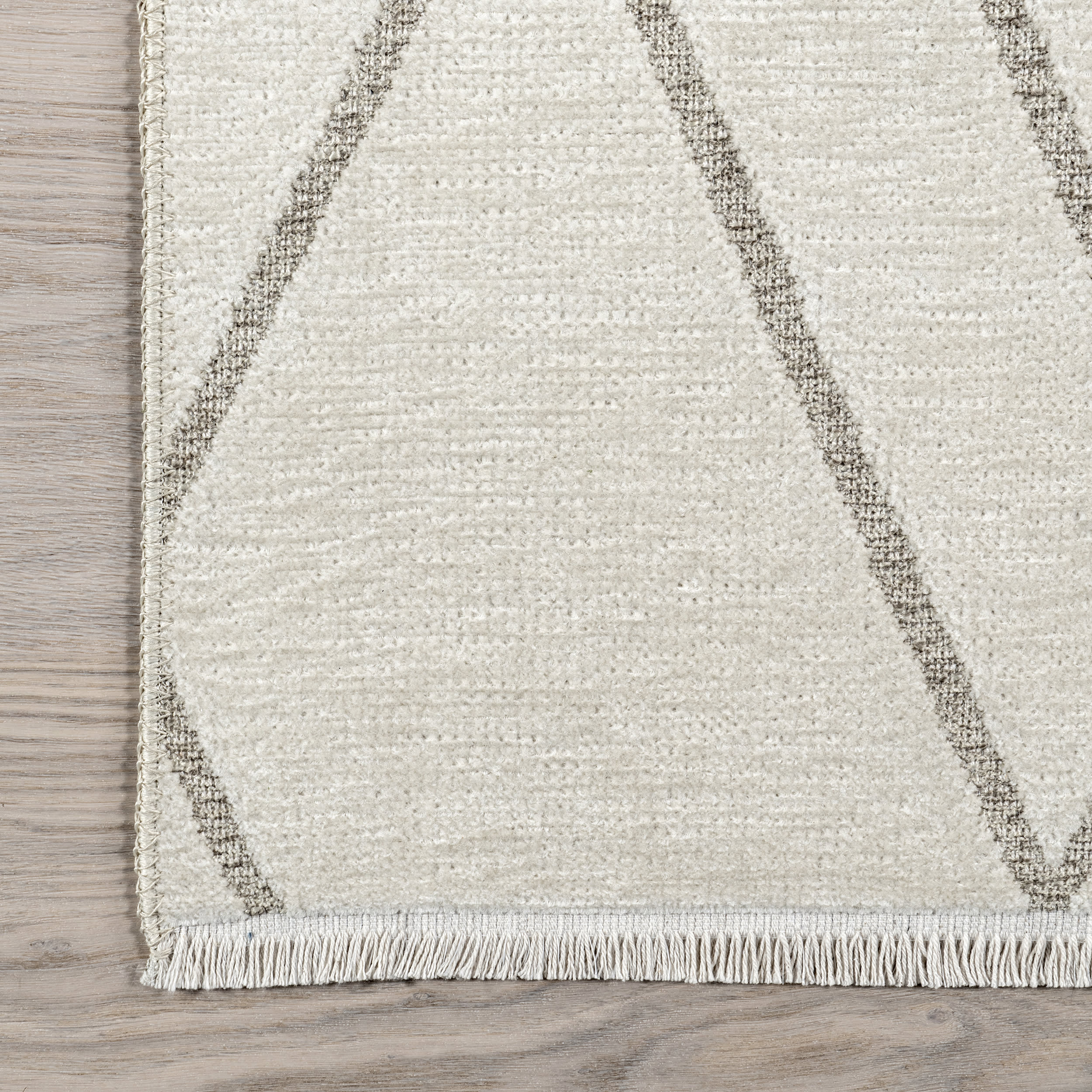 Rochelle Geometric Reversible Washable Rug | Beige - Image 3
