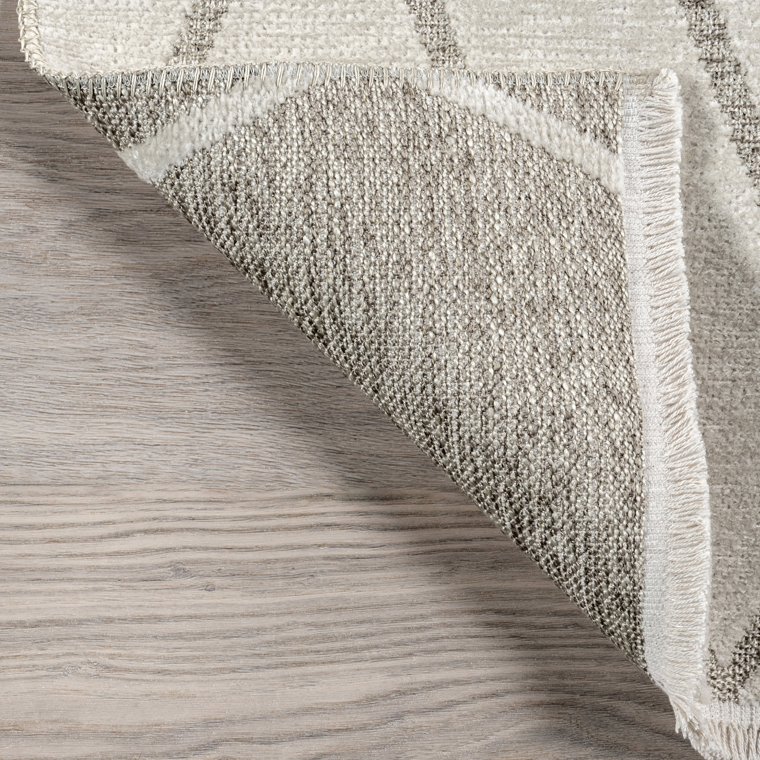Rochelle Geometric Reversible Washable Rug | Beige - Image 7