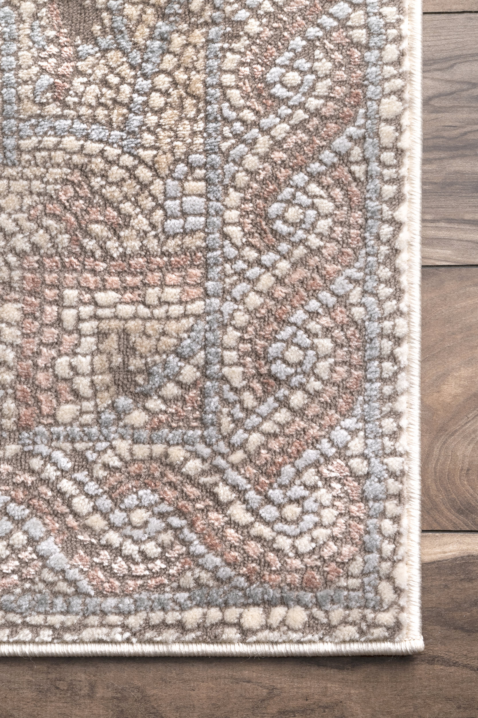 Roman Medallion Mosaic Rug | Ivory - Image 3