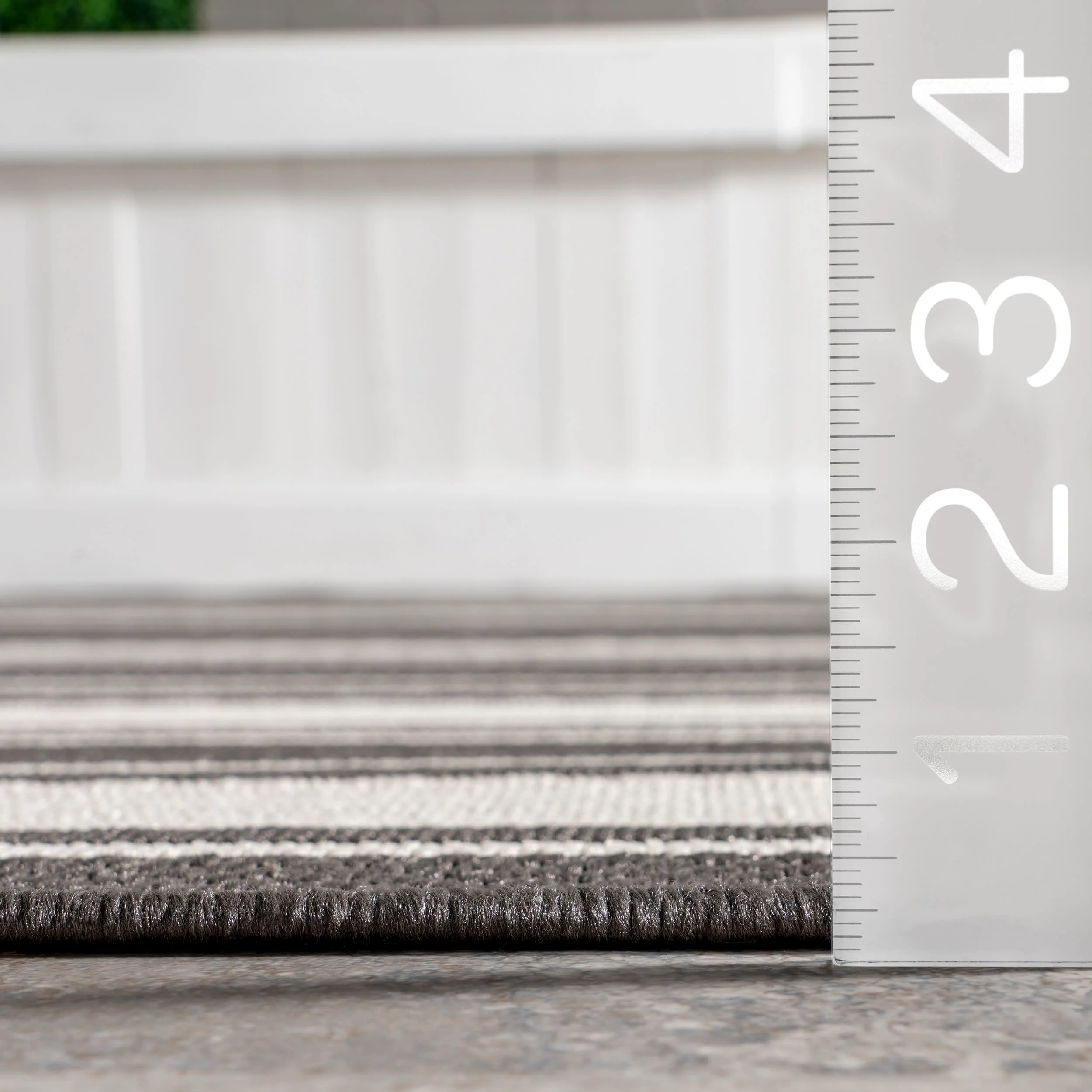 Romy Striped Indoor/Outdoor Rug | Slate - Image 4