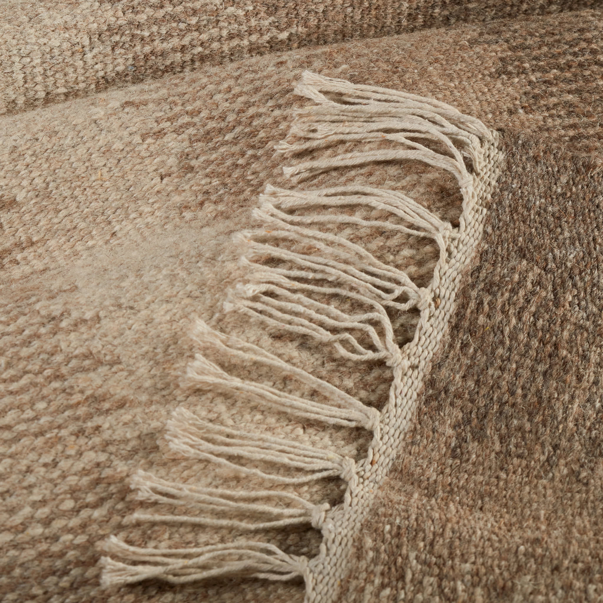 Ronan Ikat Handwoven Wool Rug | Natural - Image 3