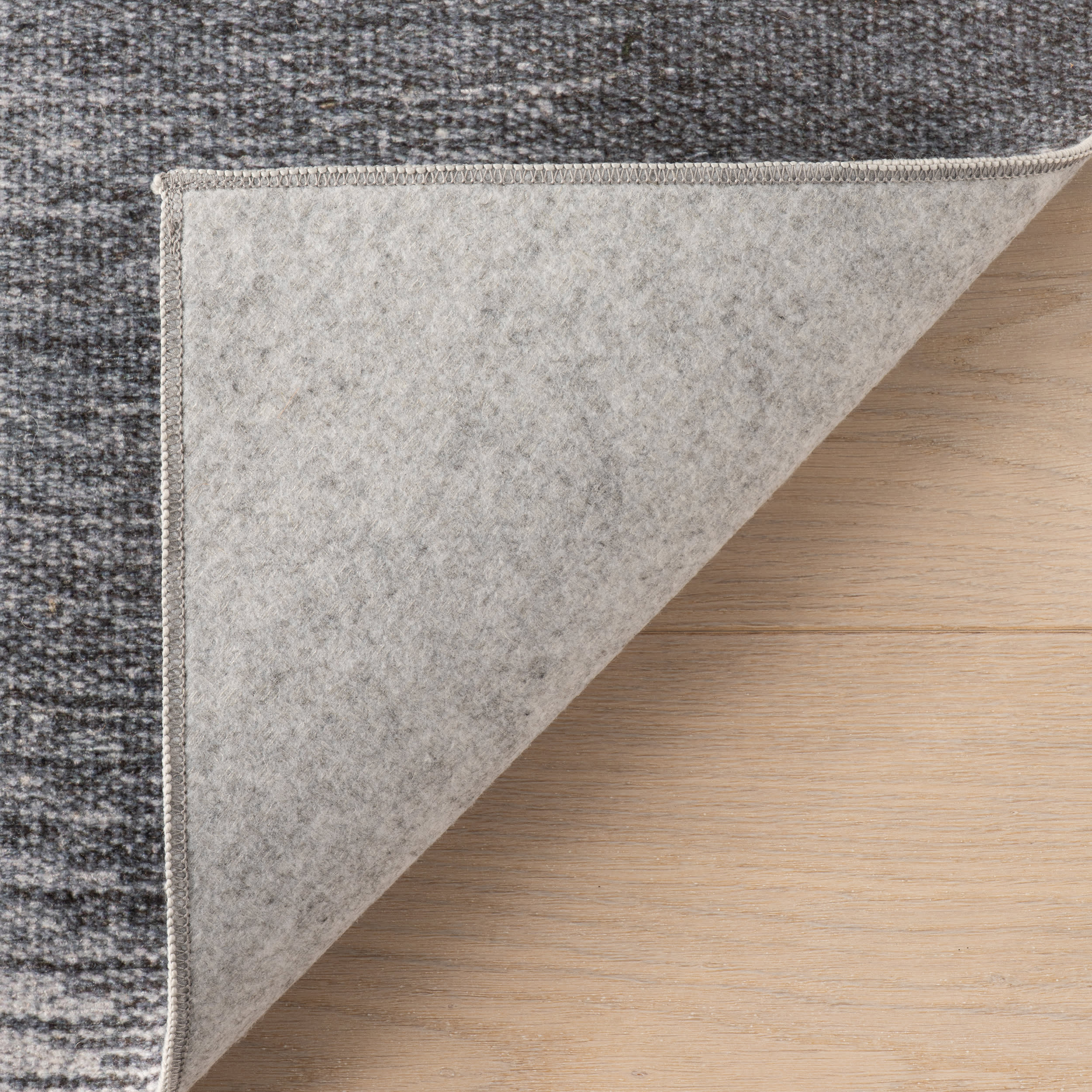 Ronan Ikat Machine Washable Rug | Charcoal - Image 7