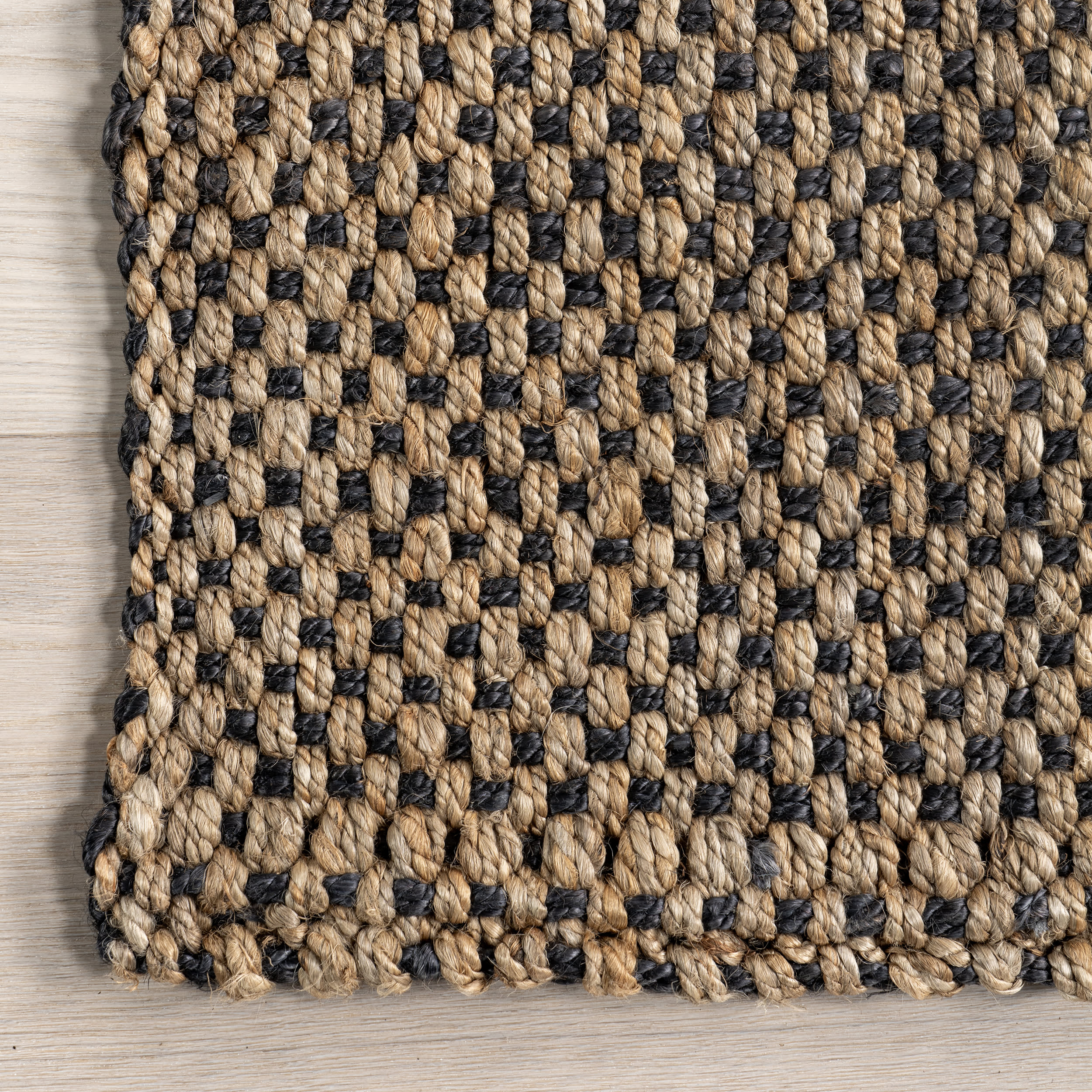 Rooney Geometric Chunky Jute Rug | Natural - Image 3