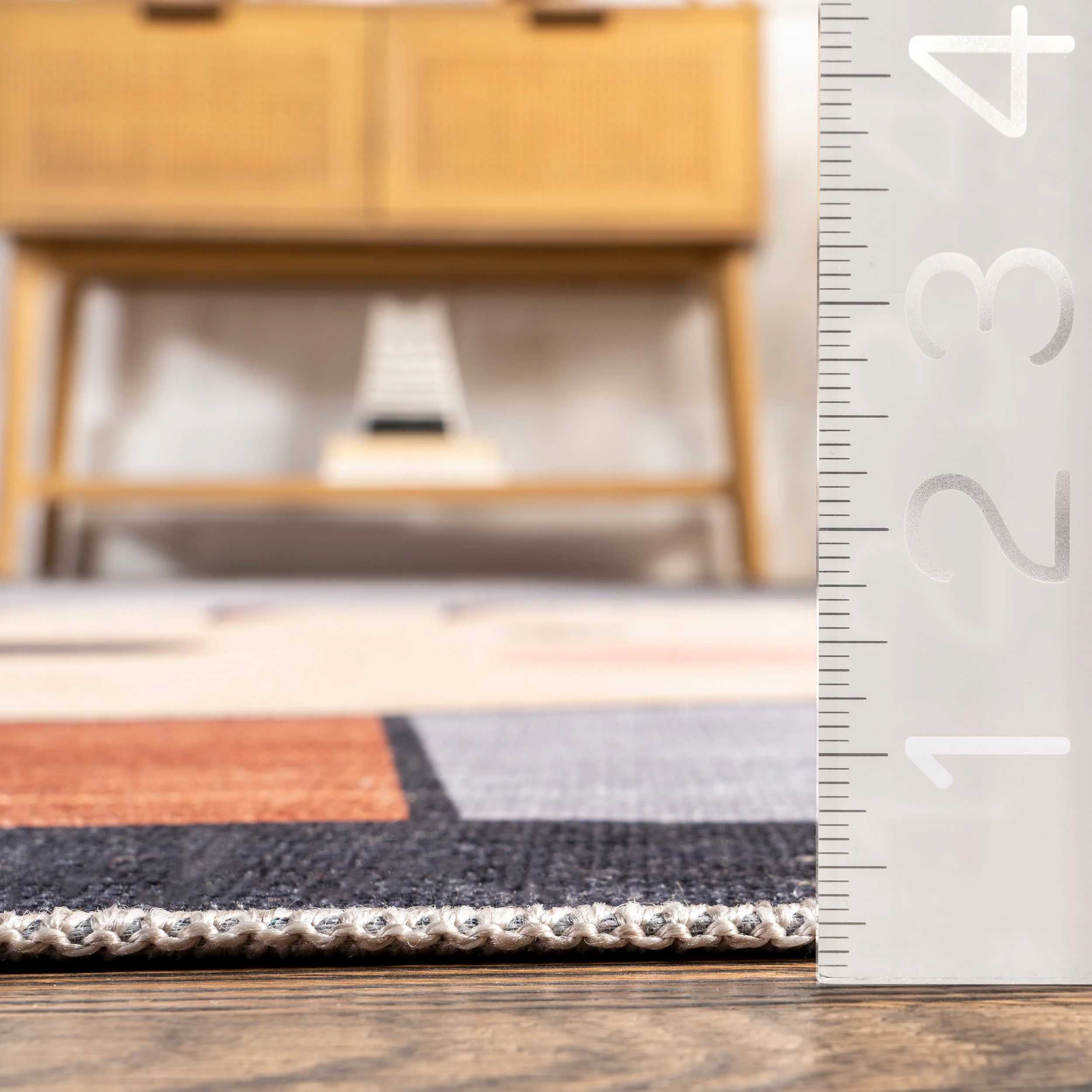Rori Kids Cat Washable Rug | Navy - Image 4
