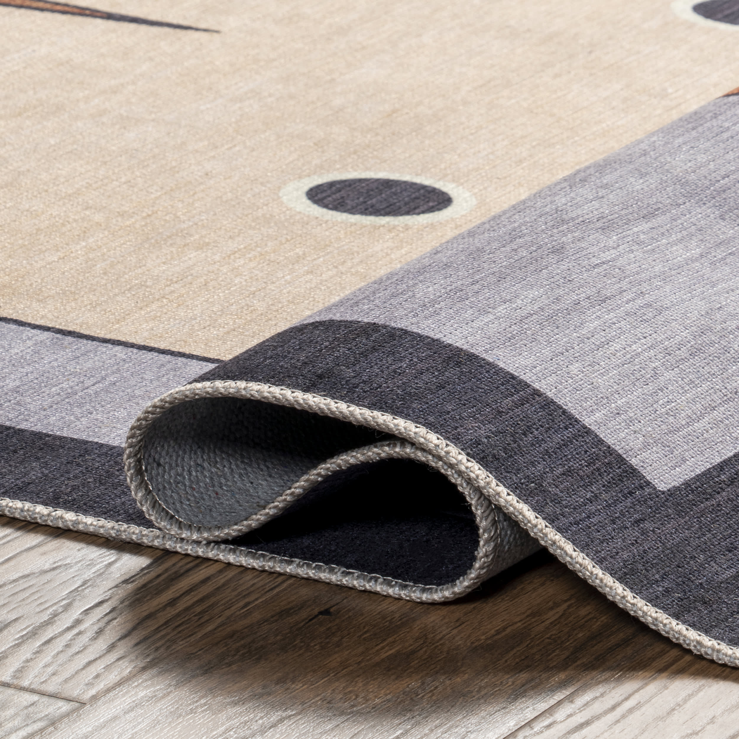 Rori Kids Cat Washable Rug | Navy - Image 7