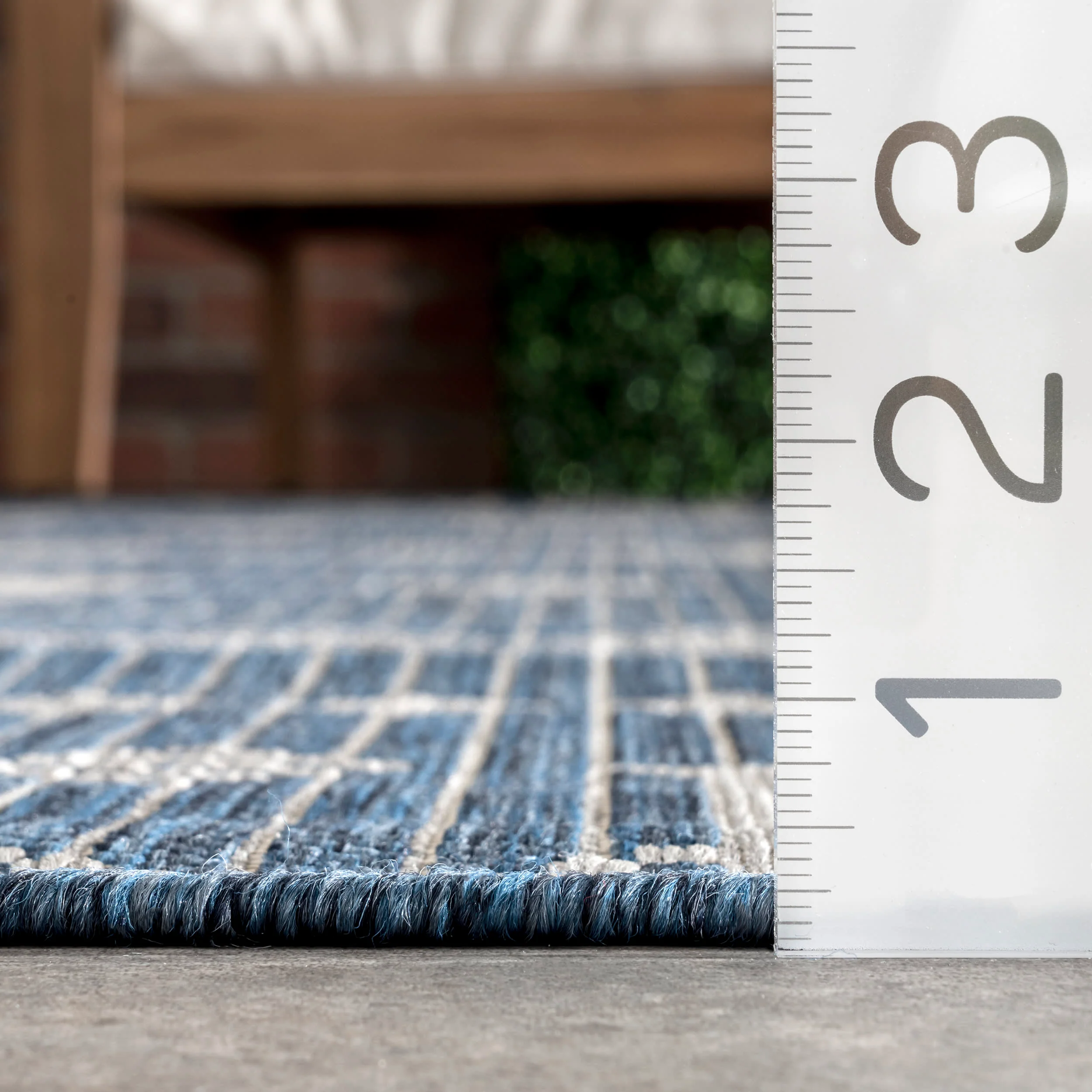 Rosalia Paneled Indoor/Outdoor Rug | Blue - Image 5