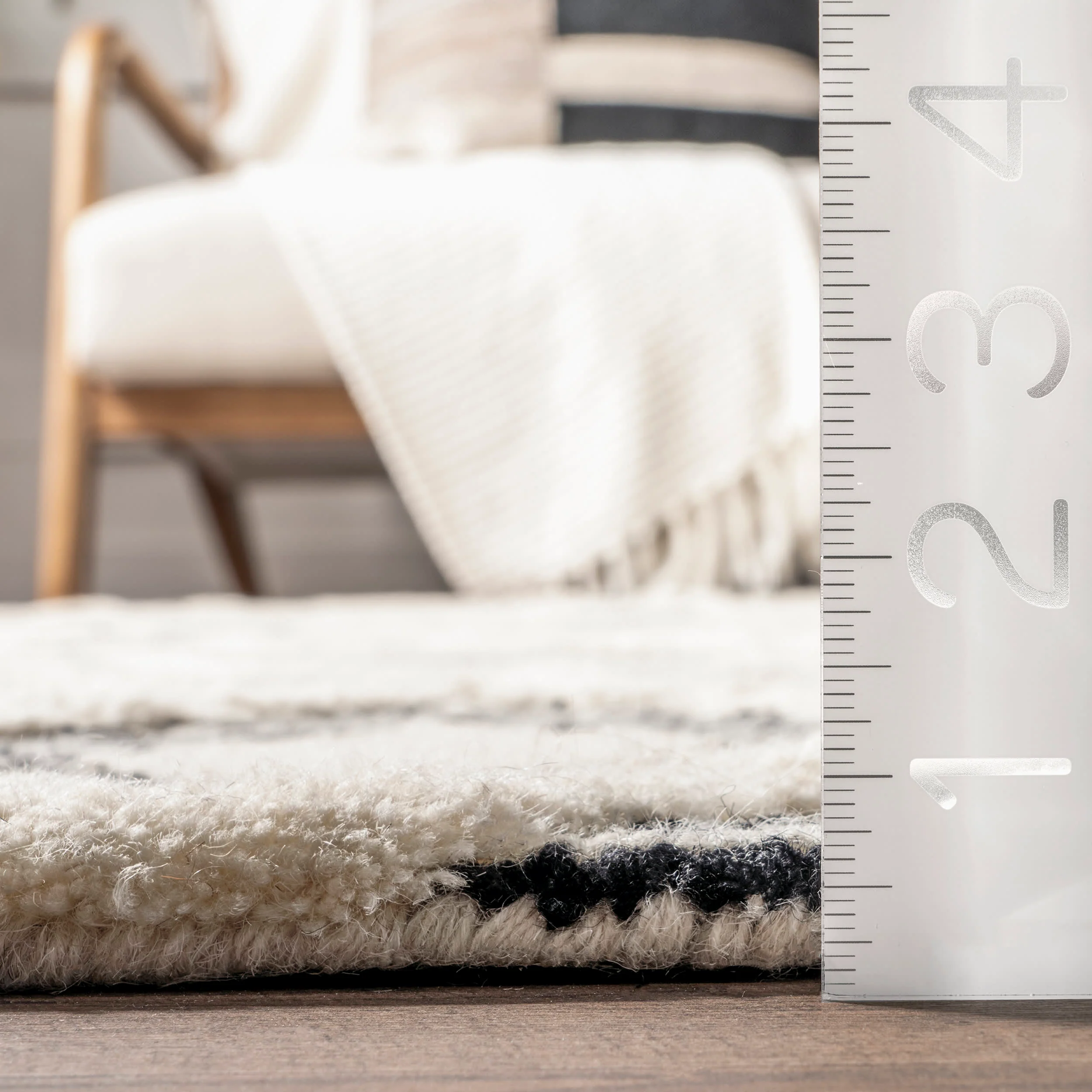 Roselle Lifted Trellis Rug | Grey - Image 5