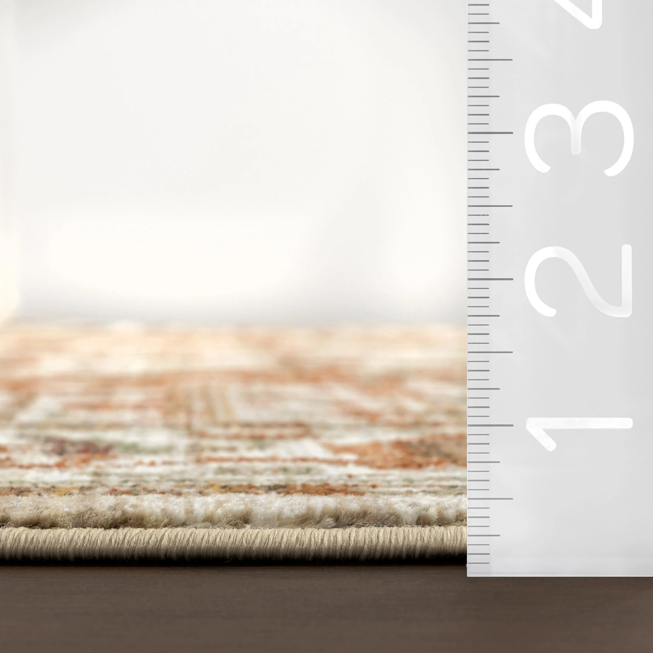 Rosette Medallion Fringed Rug | Brown - Image 6