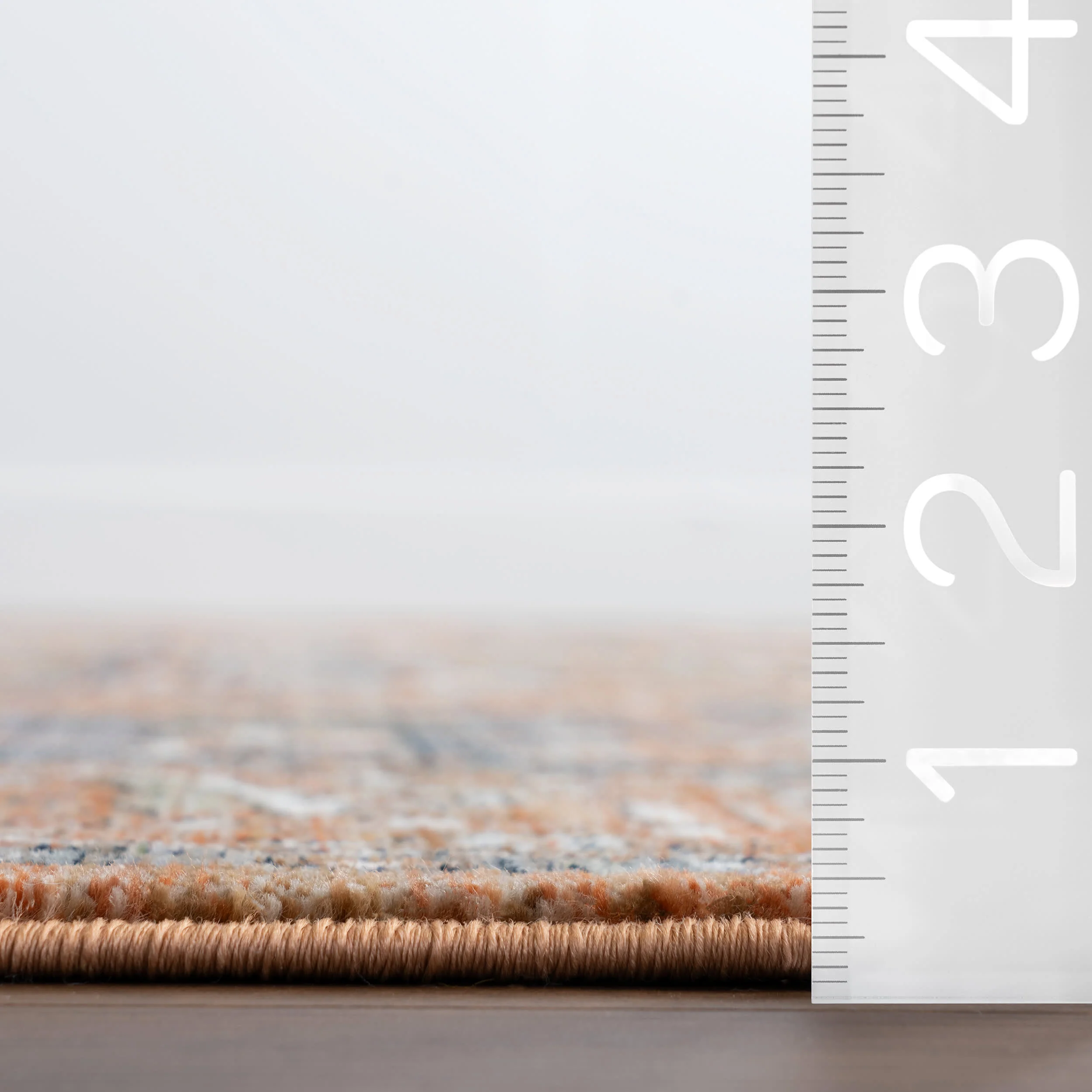 Rosette Medallion Fringed Rug | Rust - Image 6
