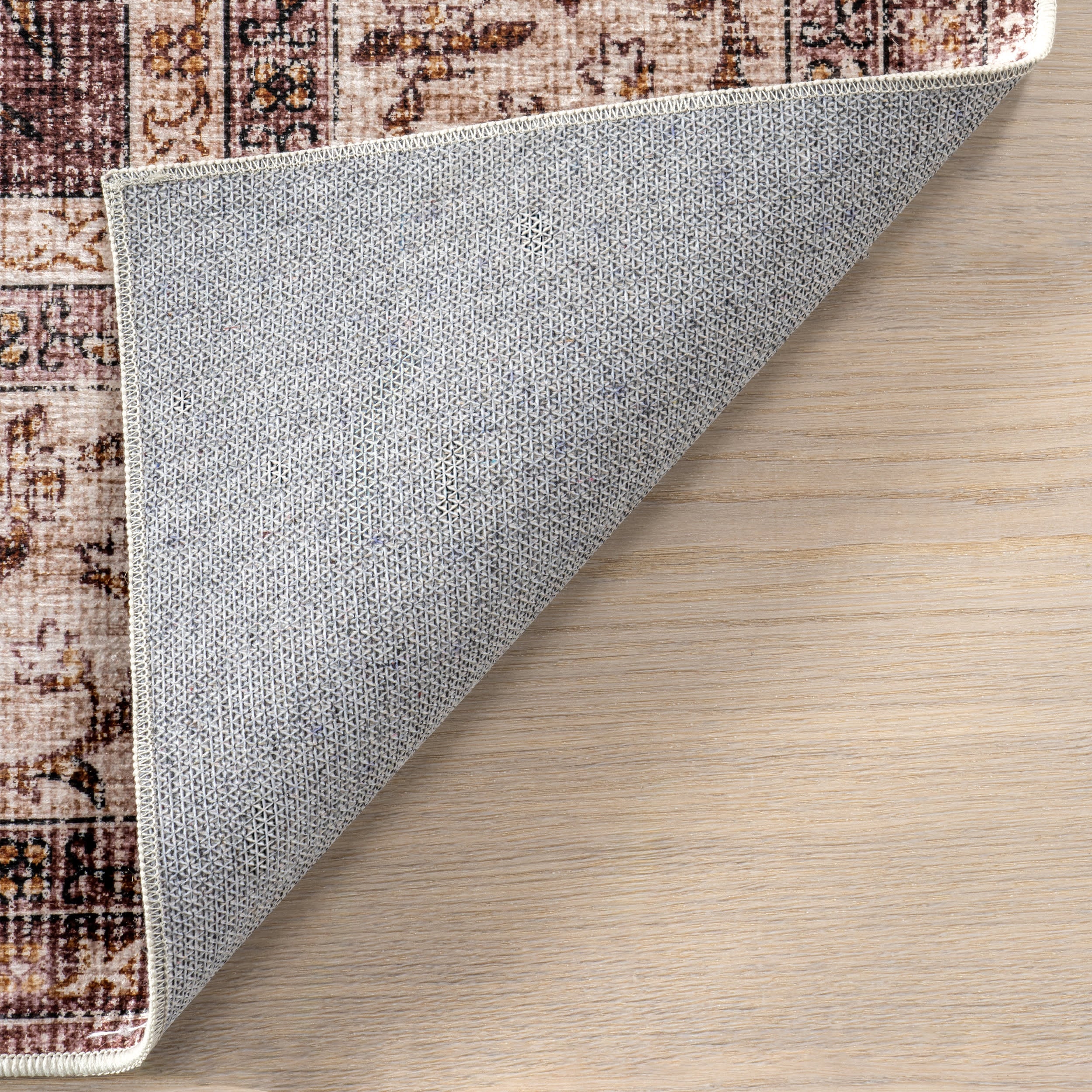 Rosewood Vintage Spill Proof Washable Rug | Blush - Image 7