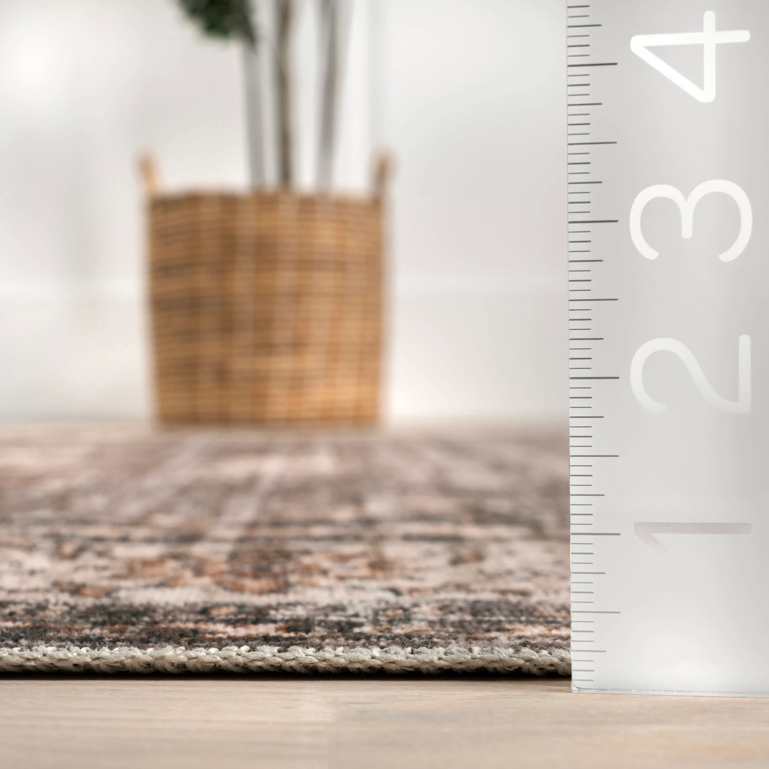Rosewood Vintage Washable Rug | Brown - Image 4