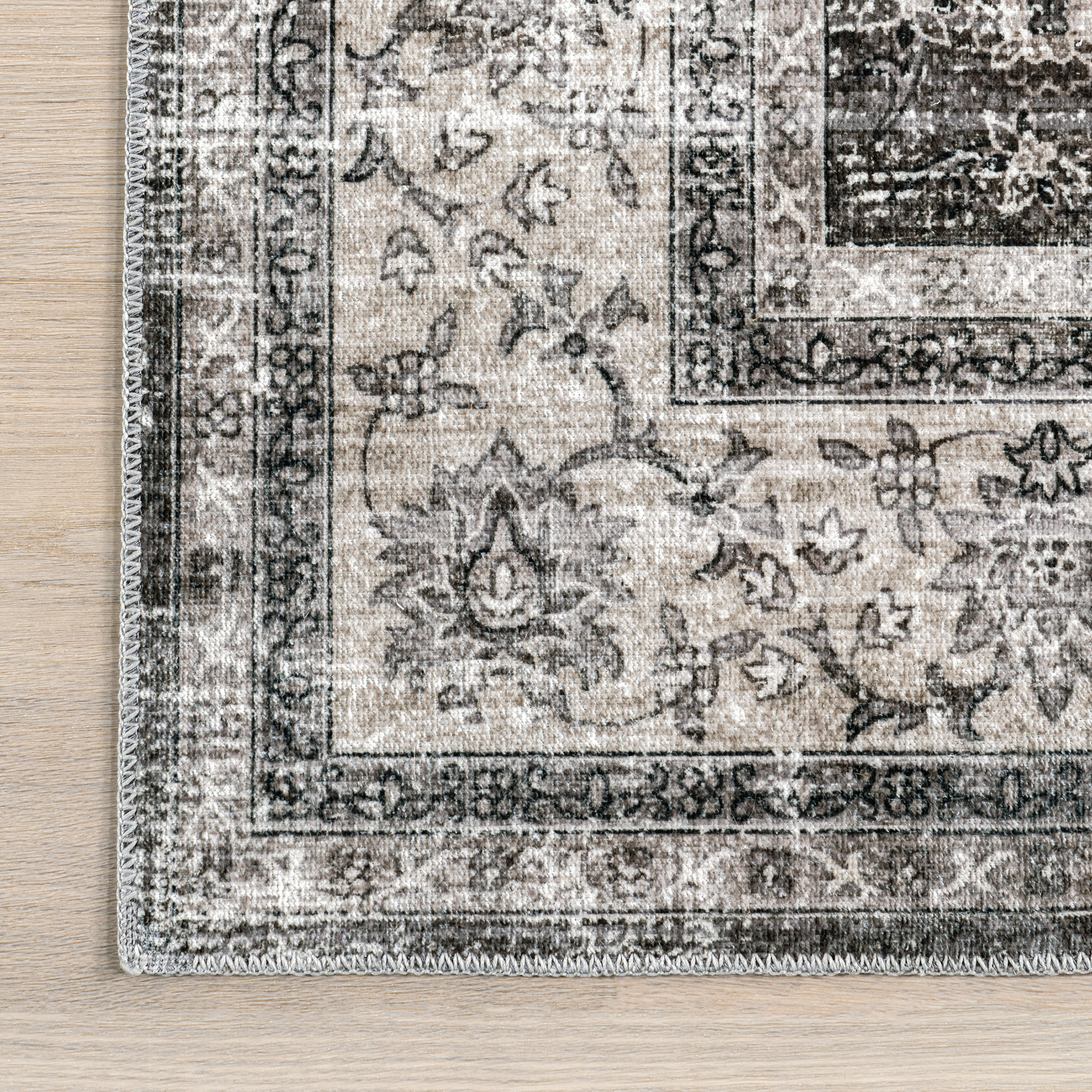 Rosewood Vintage Washable Rug | Ivory - Image 3