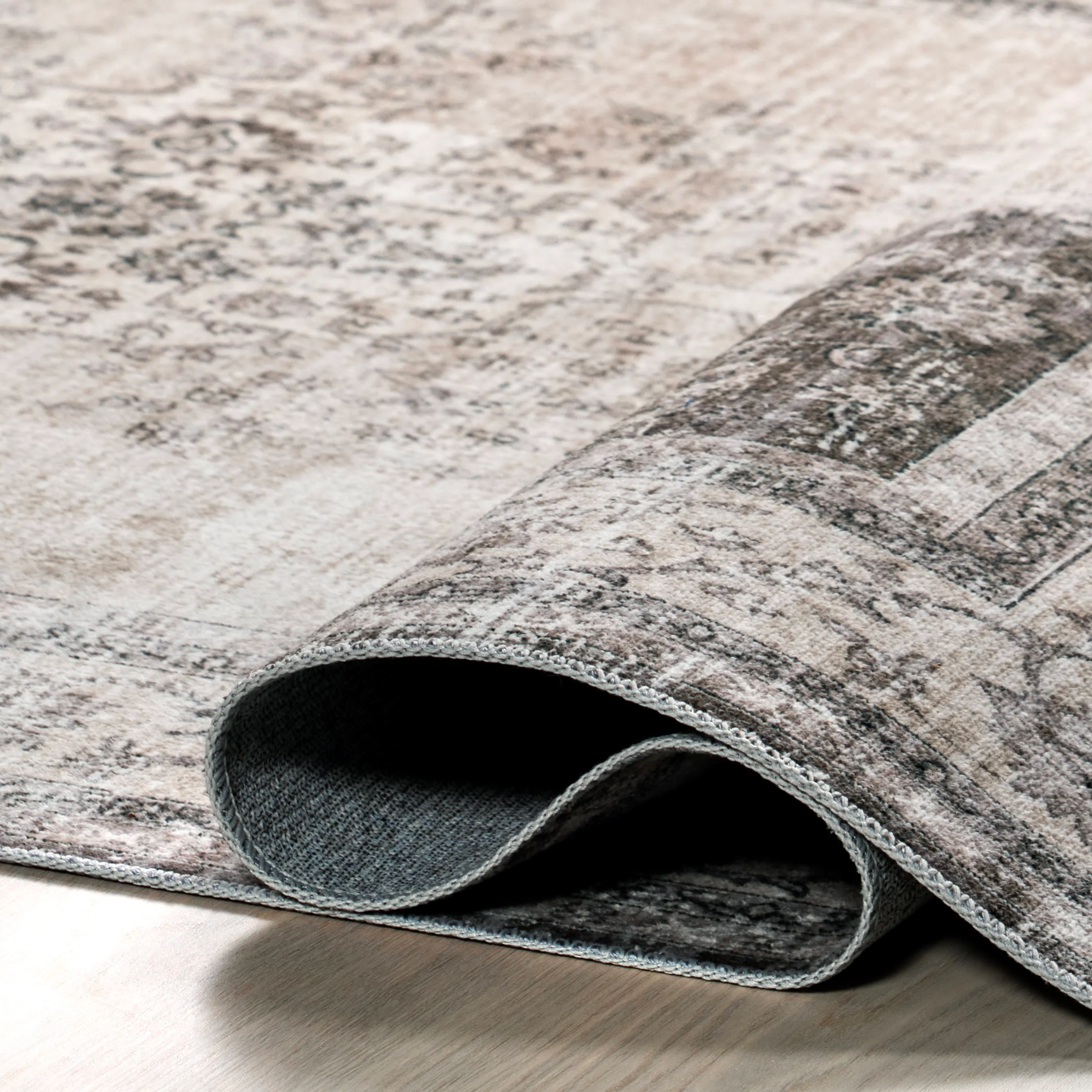 Rosewood Vintage Washable Rug | Ivory - Image 6