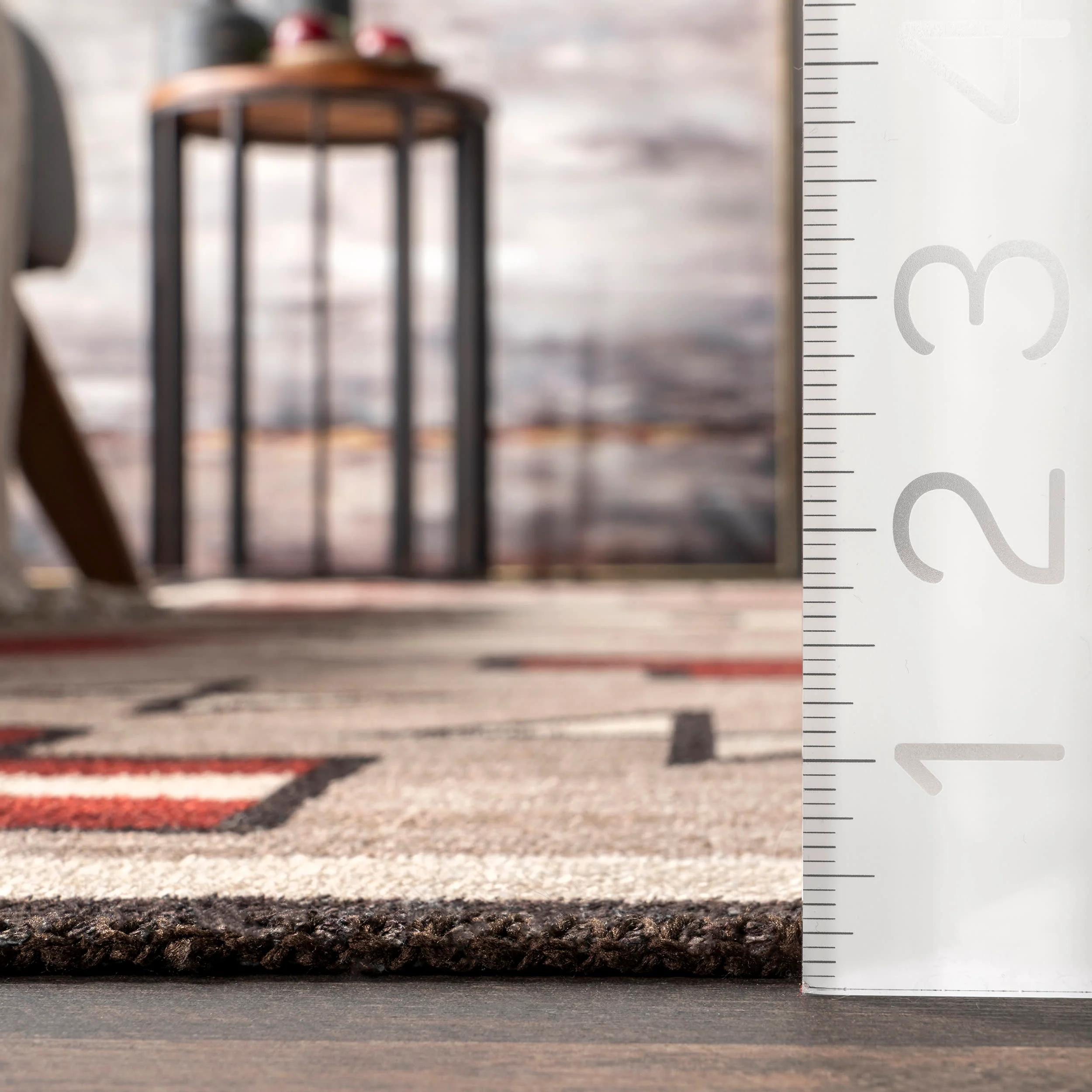 Rosita Washable Aztec Rug | Brown - Image 5