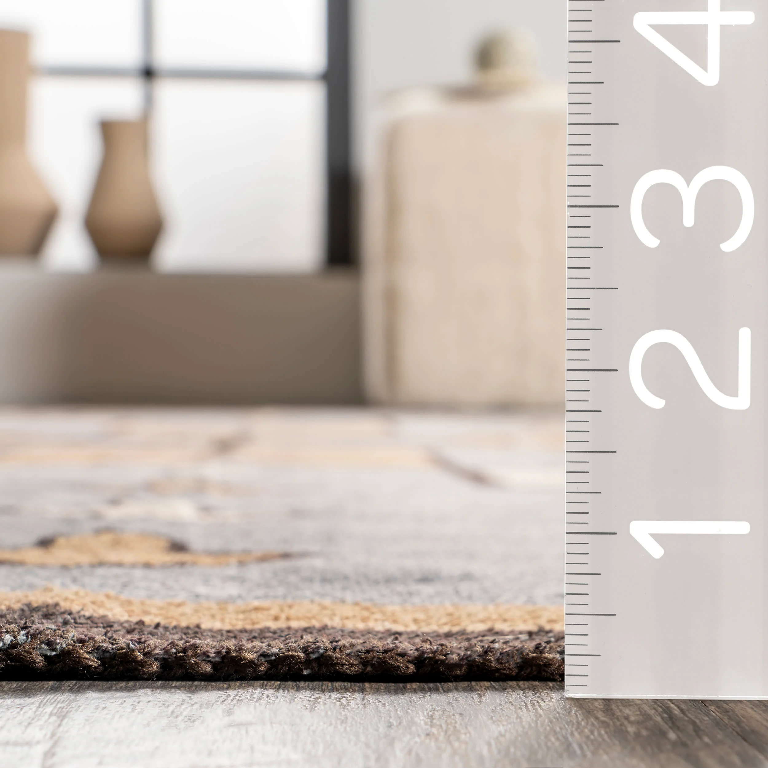 Rosita Washable Aztec Rug | Grey - Image 5