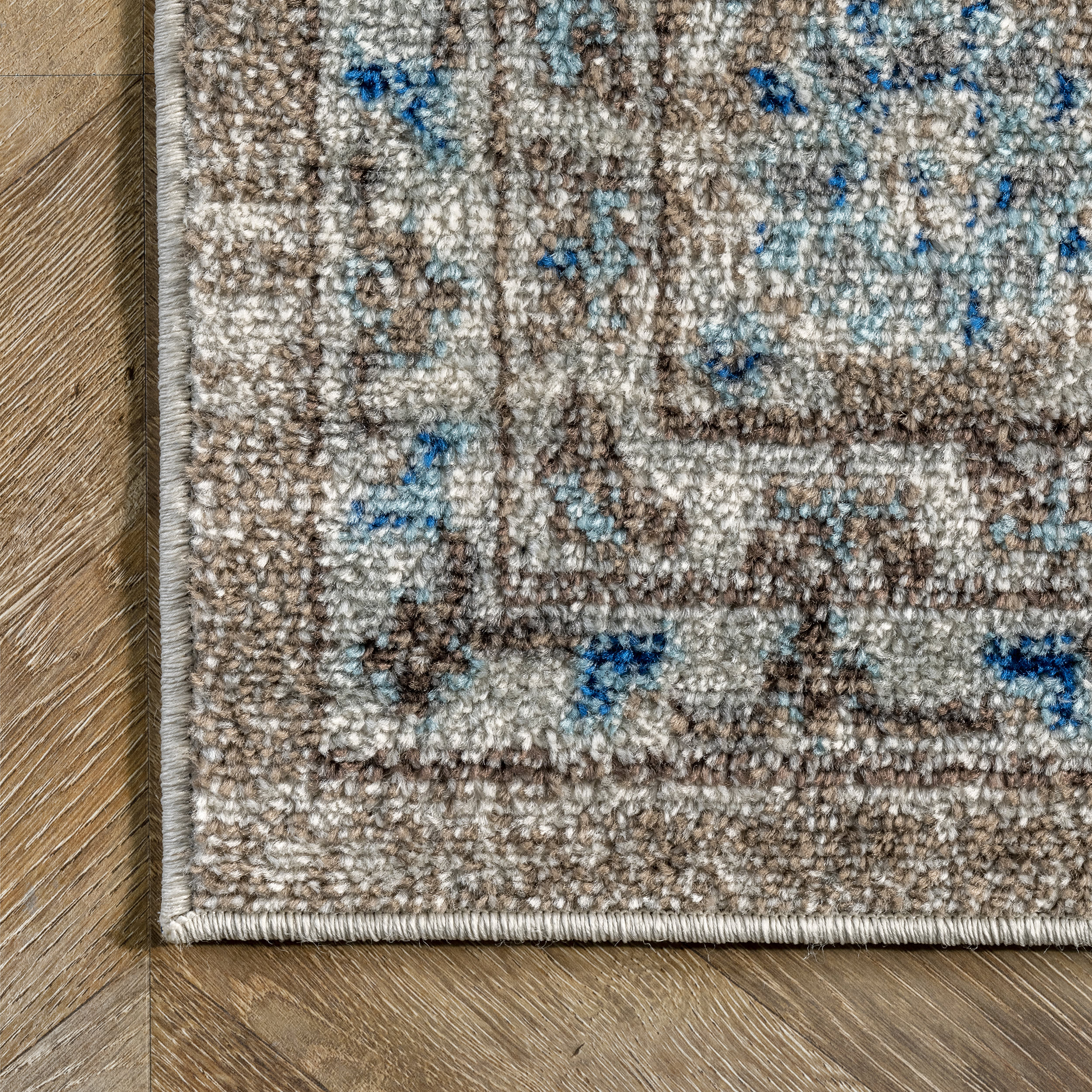 Rowed Diamonds Rug | Taupe - Image 3