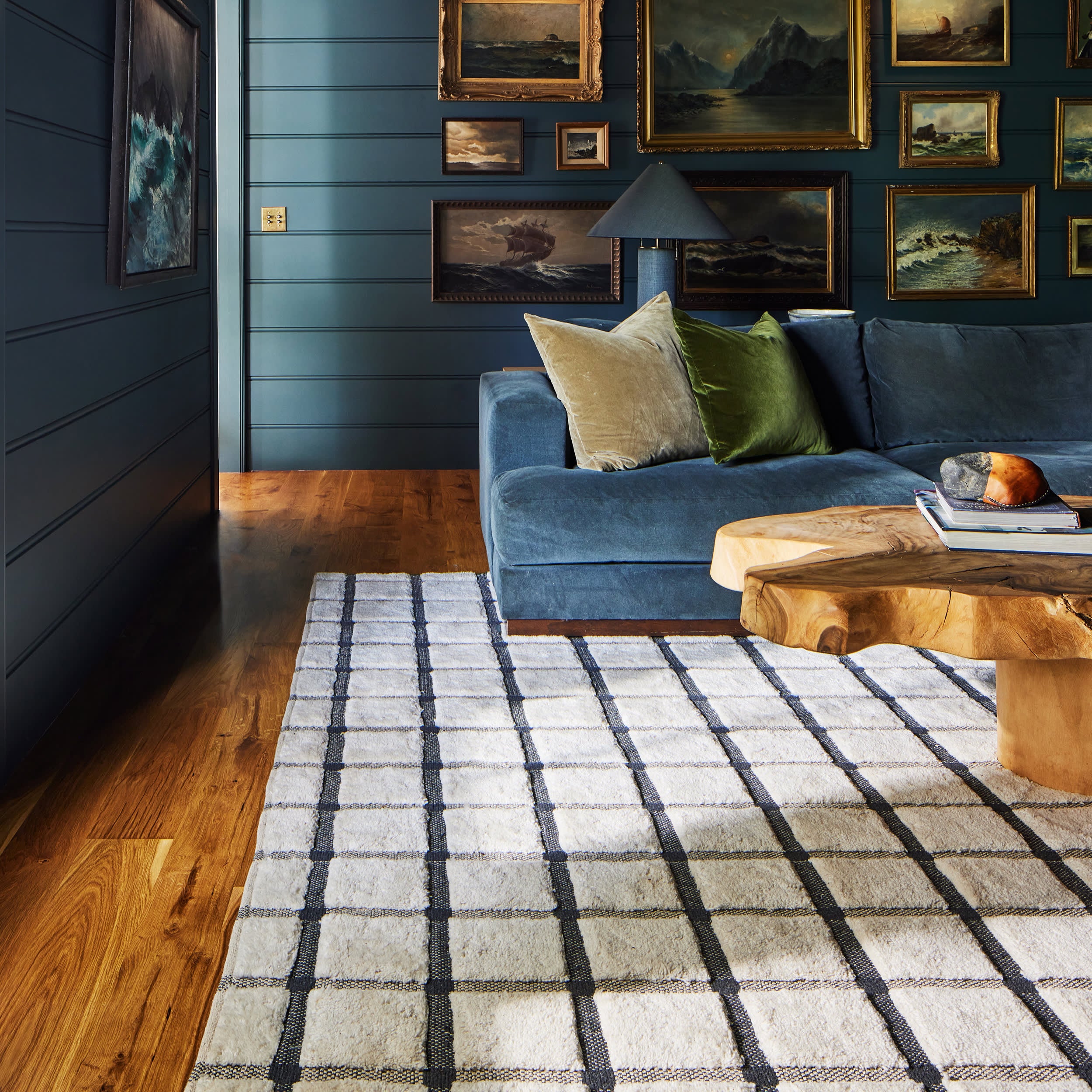 Rowena Checked Wool Rug | Ivory - Image 2