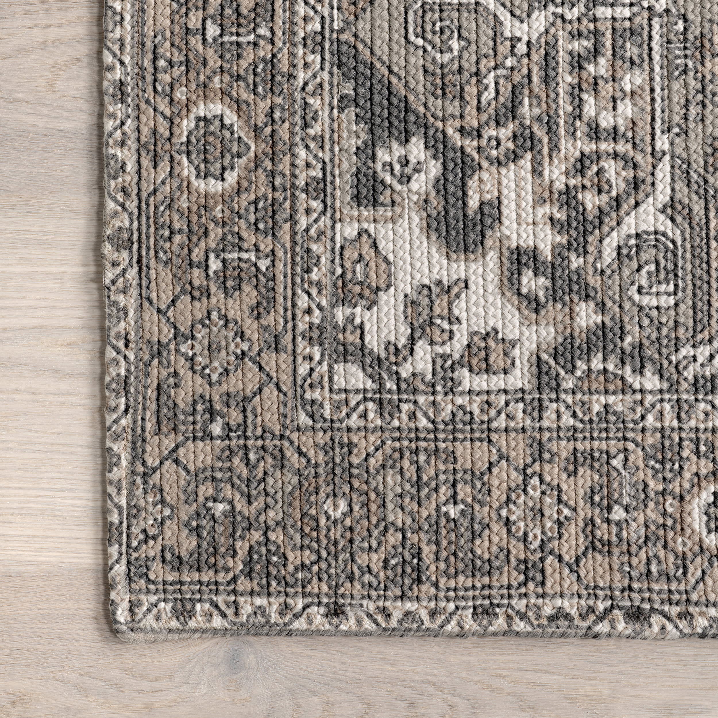Rowena Medallion Indoor/Outdoor Rug | Grey - Image 3