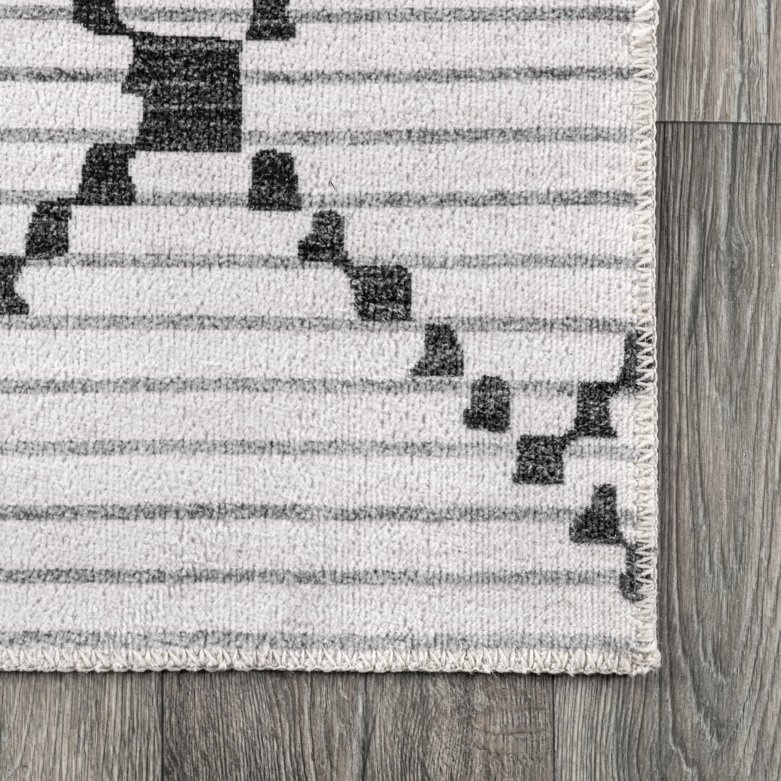 Roxanne Washable Geometric Rug | Ivory - Image 3