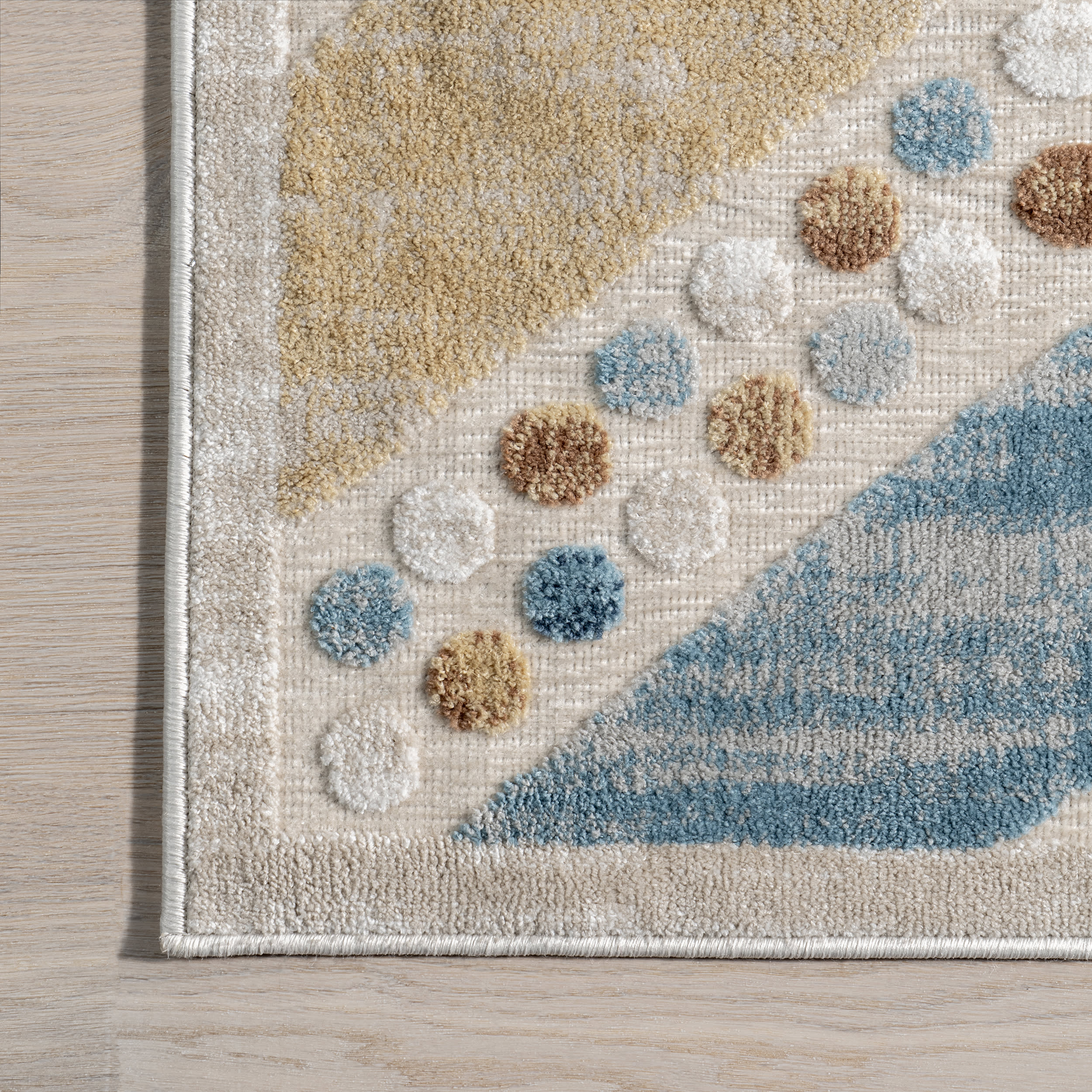 Rozie Kids Washable Colorful Rug | Blue Multicolor - Image 3