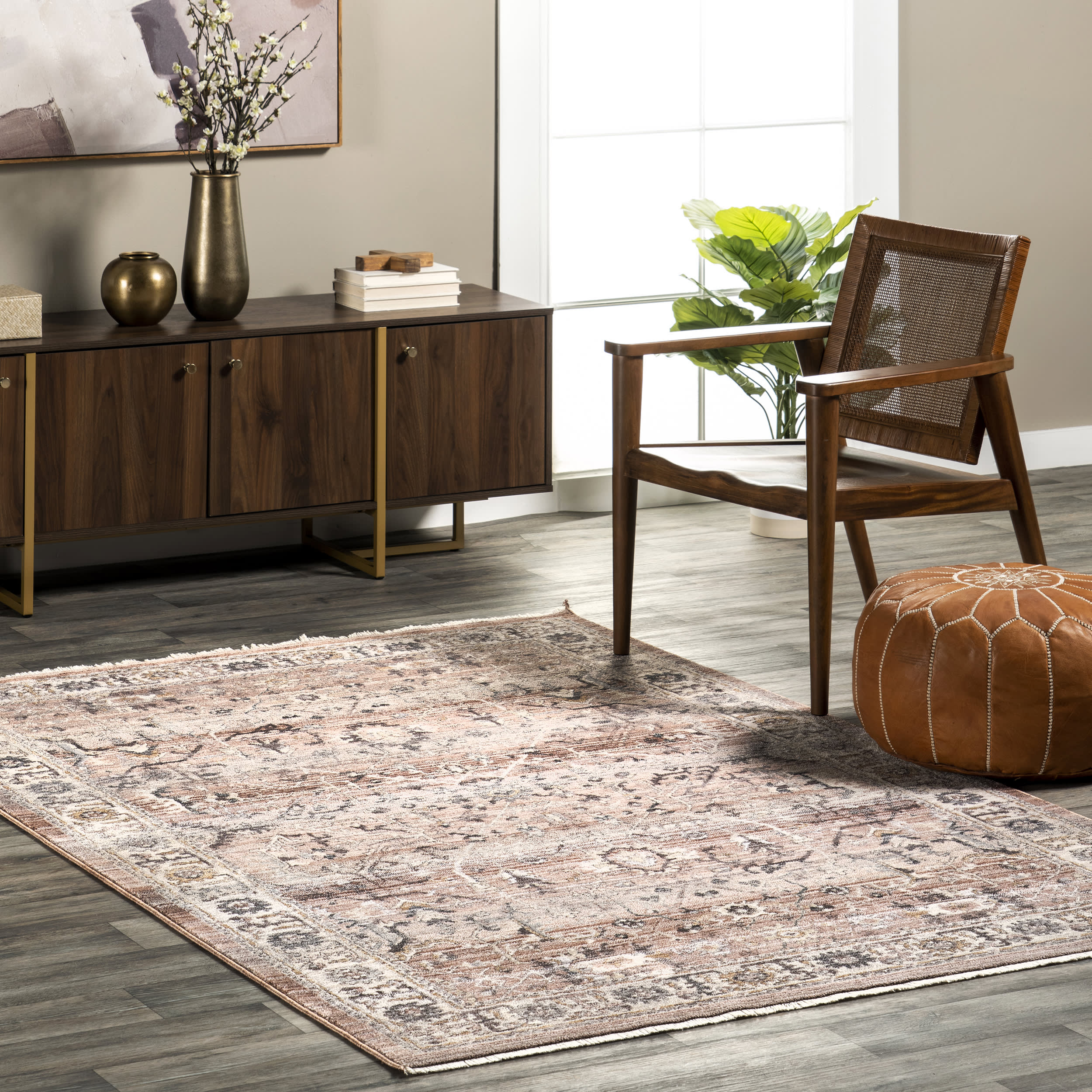 Rubiosa Antique Persian Rug | Rust - Image 2