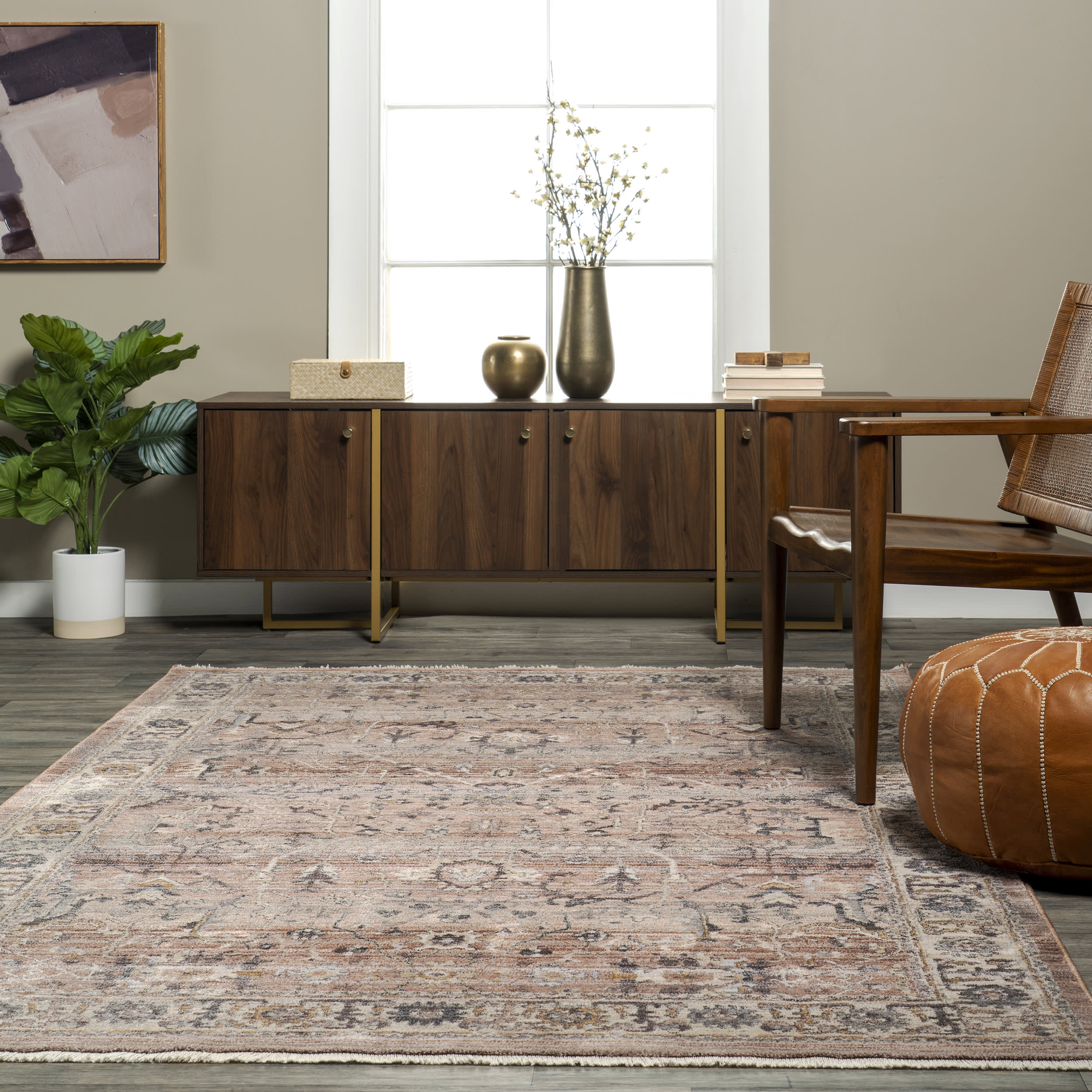 Rubiosa Antique Persian Rug | Rust - Image 4