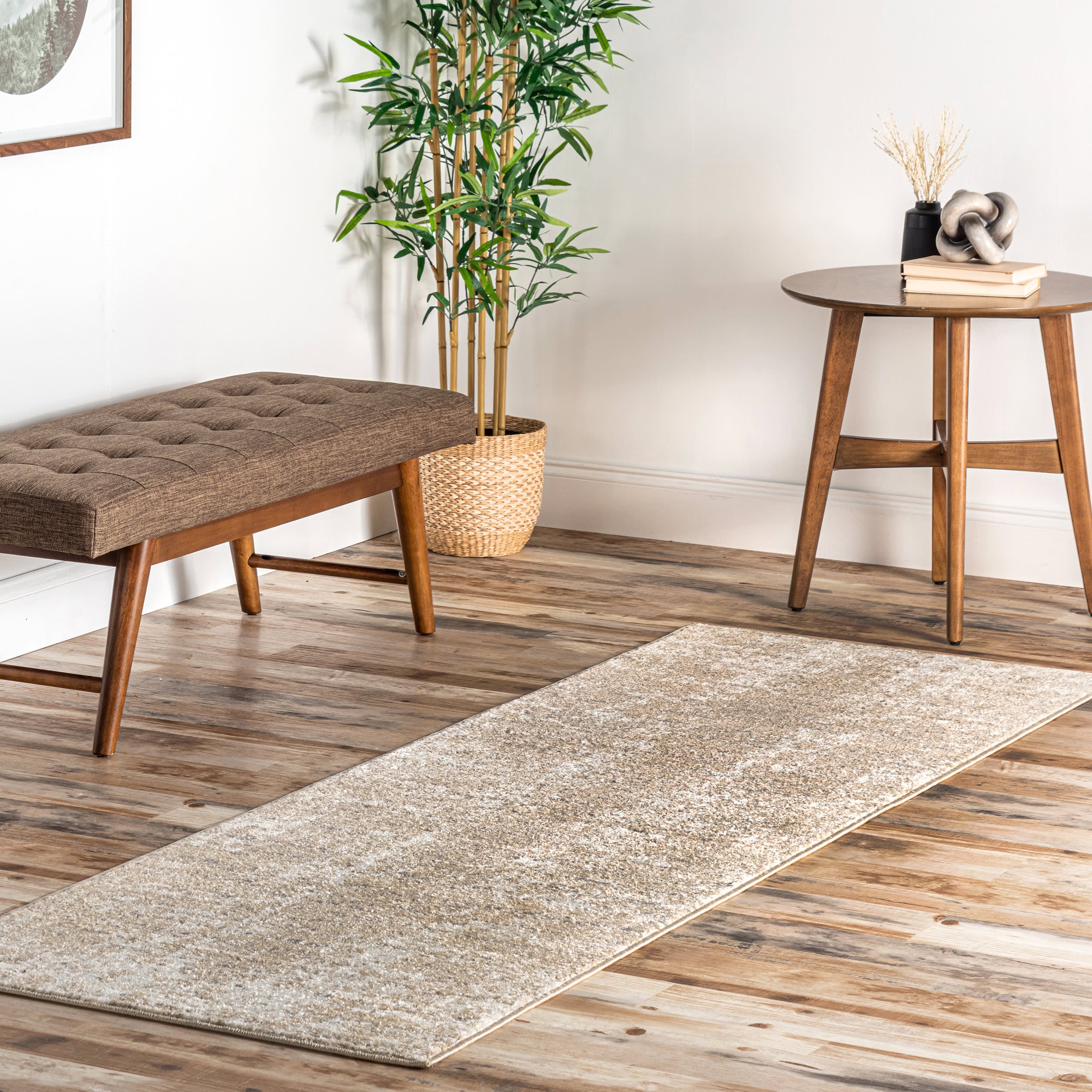 Ruby Distressed Mist Rug | Beige - Image 2