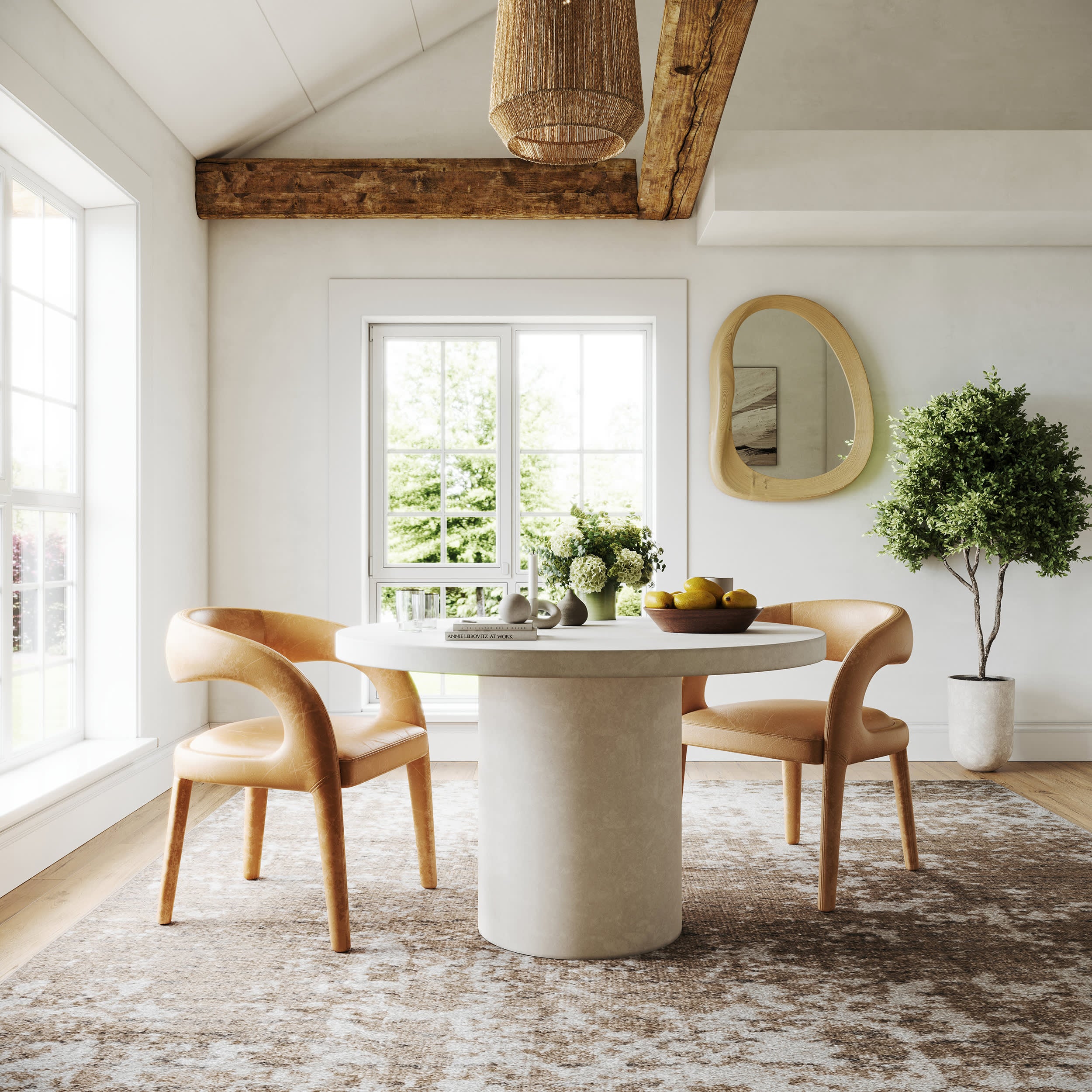 Ruby Distressed Mist Rug | Beige - Image 5