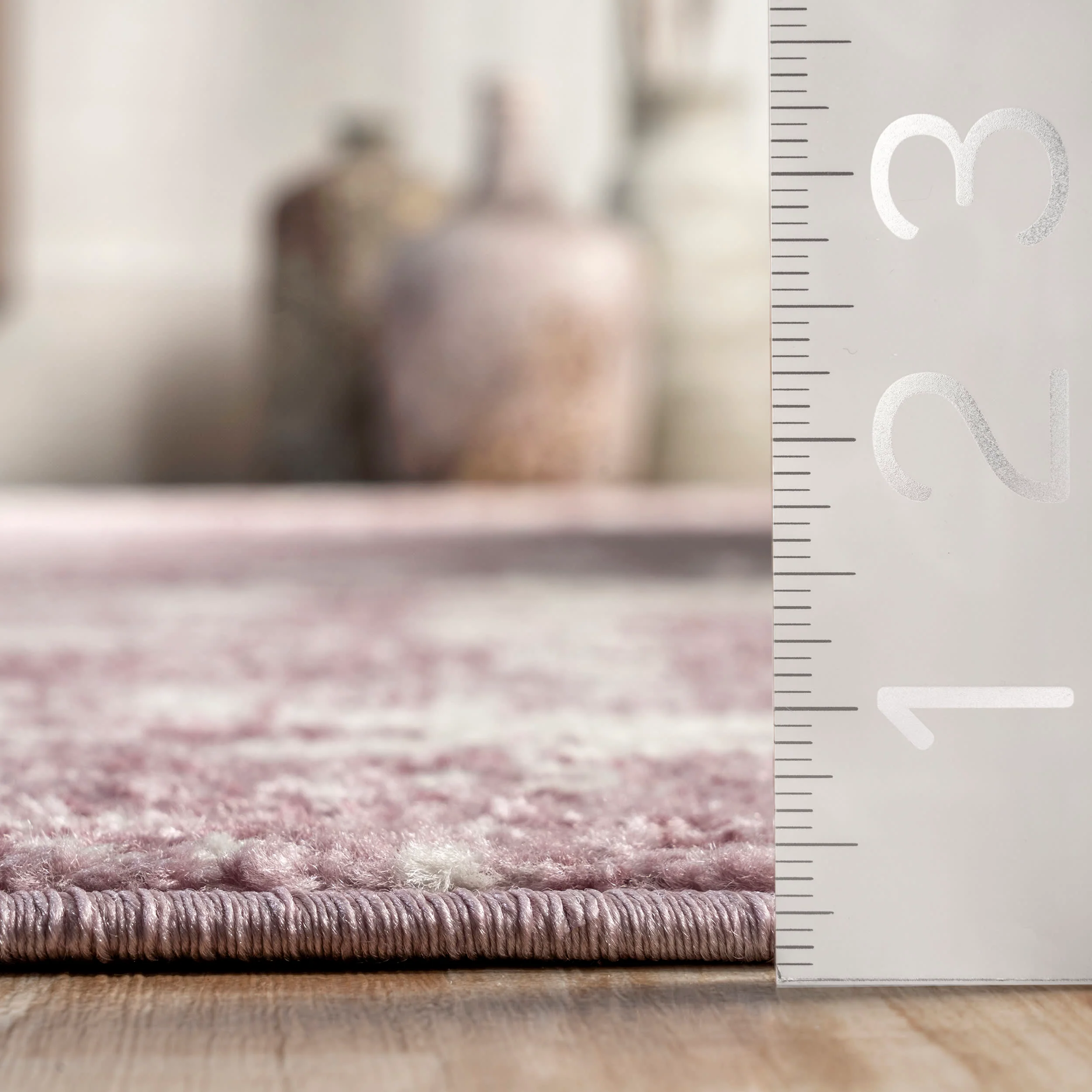 Ruby Distressed Mist Rug | Pink - Image 5