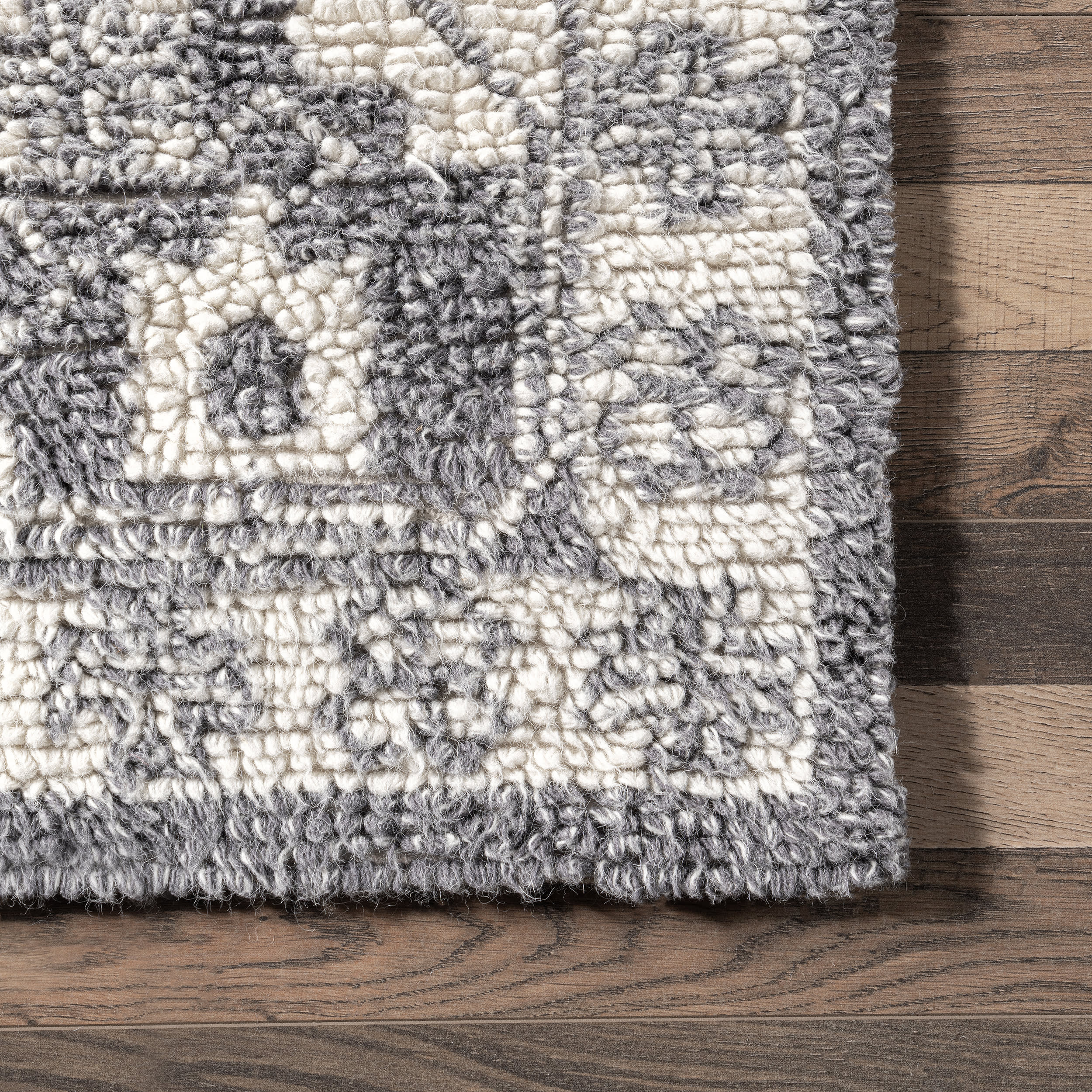 Rudie Traditional Bordered Rug | Grey - Image 3