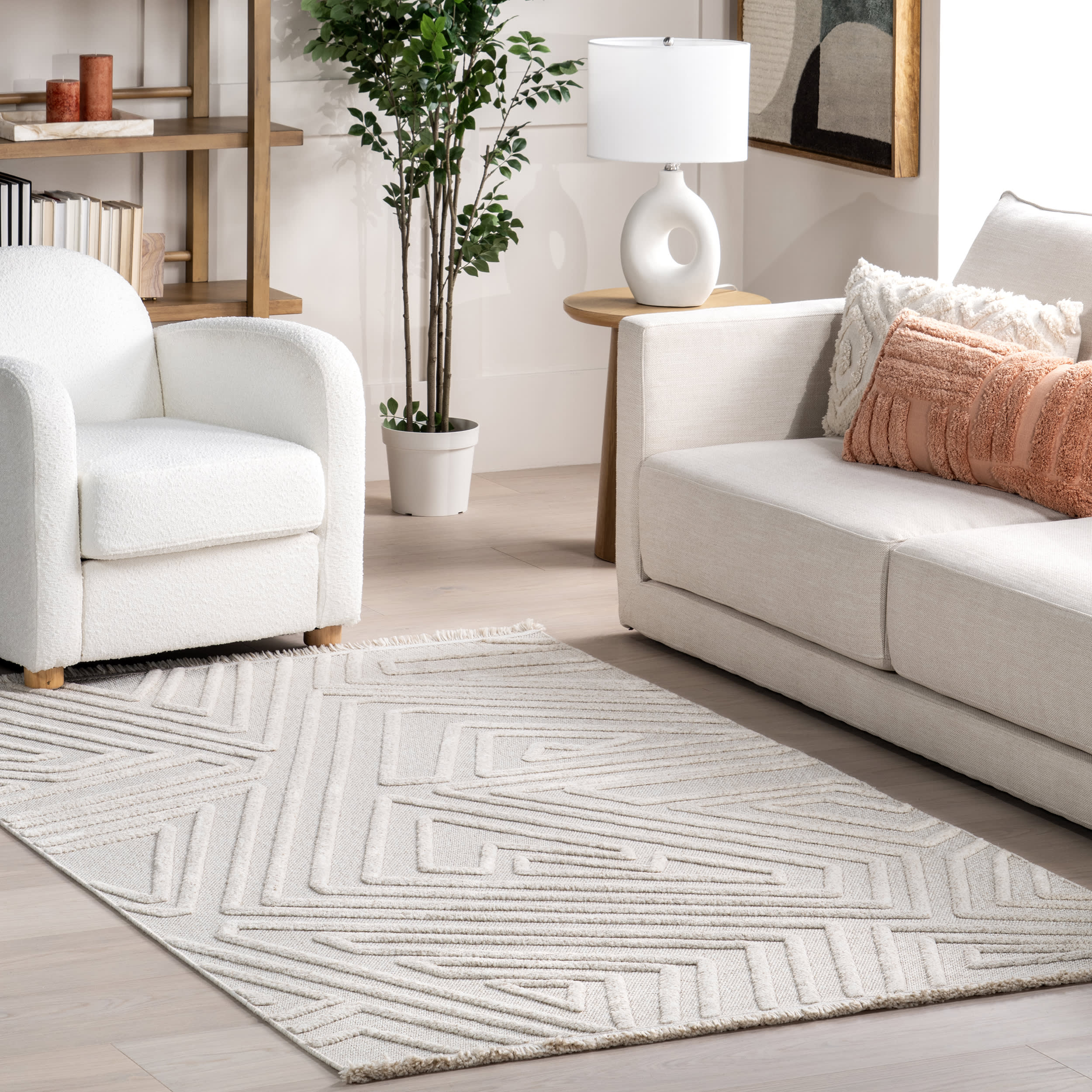Rue Geometric Arrow Rug | Ivory - Image 2