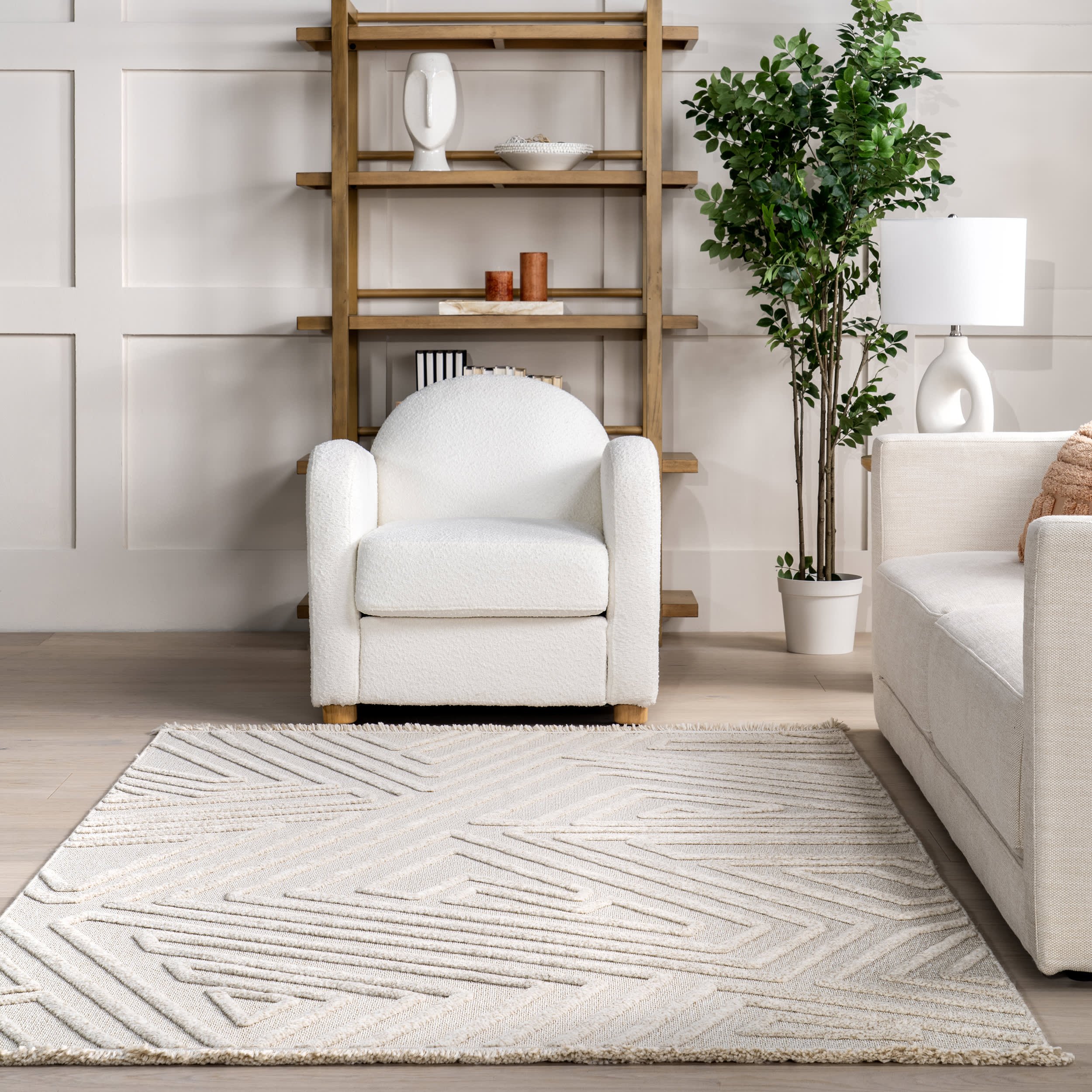 Rue Geometric Arrow Rug | Ivory - Image 4