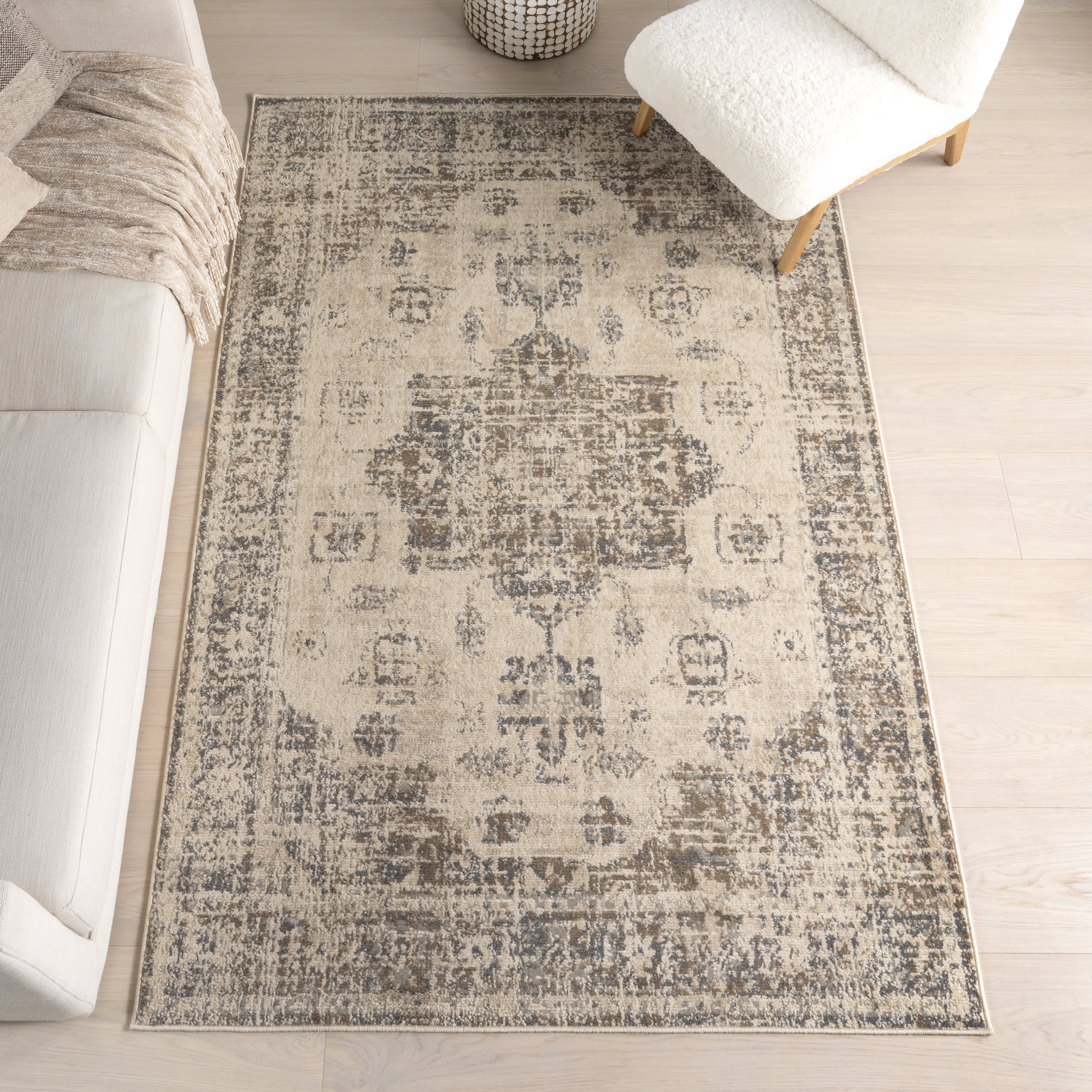 Rumiya Medallion Rug | Beige - Image 2