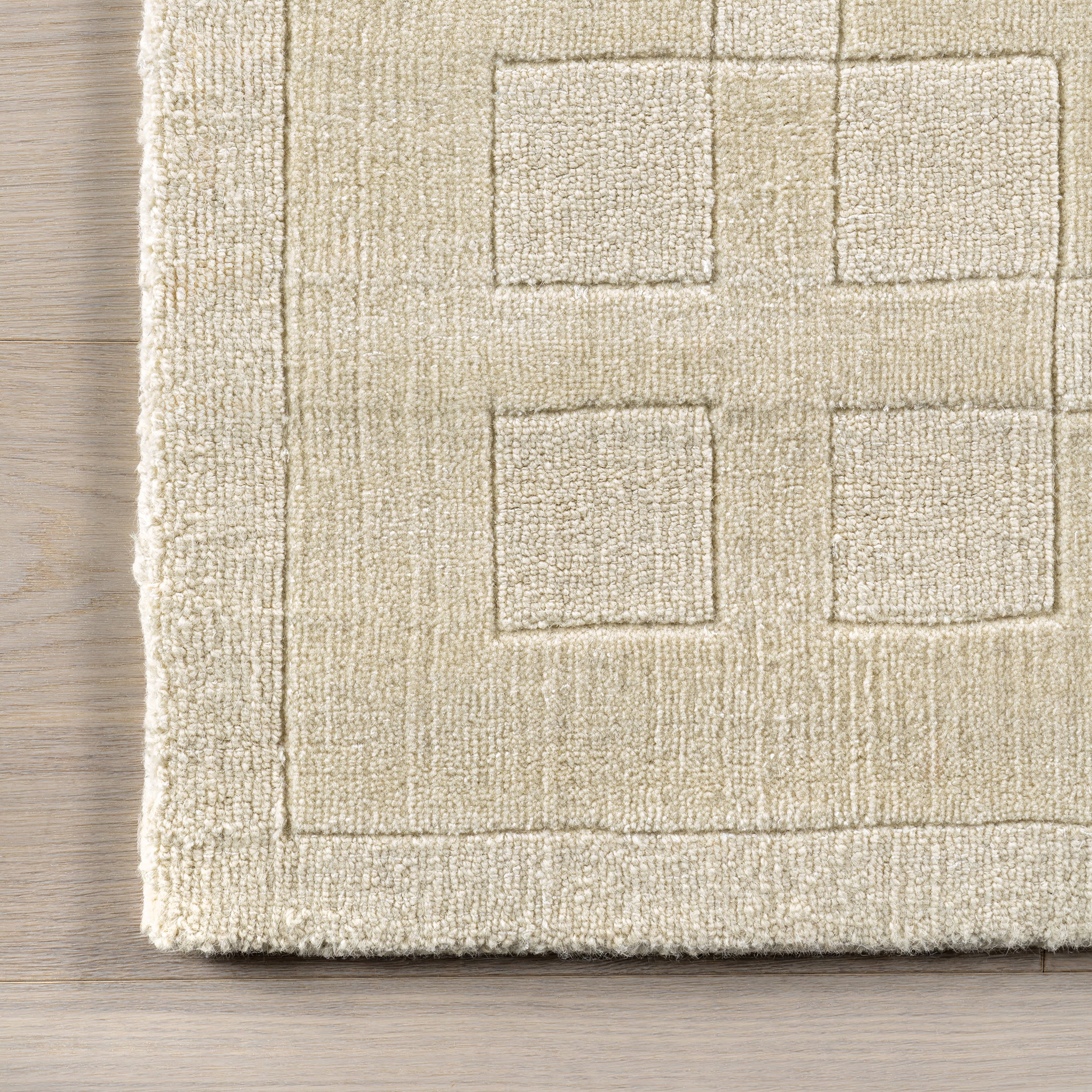 Rune Bordered Wool-Blend Rug | Cream - Image 4