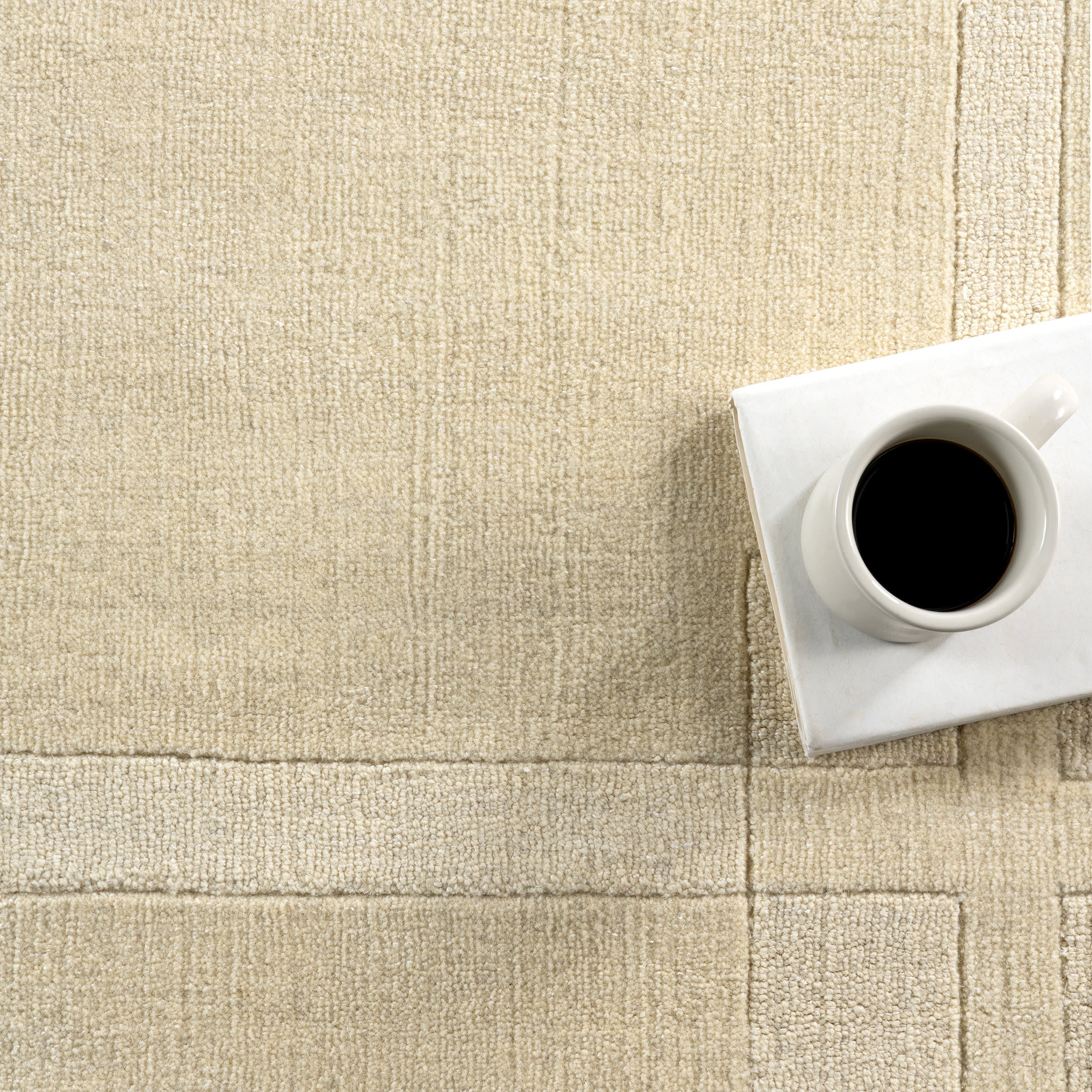 Rune Bordered Wool-Blend Rug | Cream - Image 7