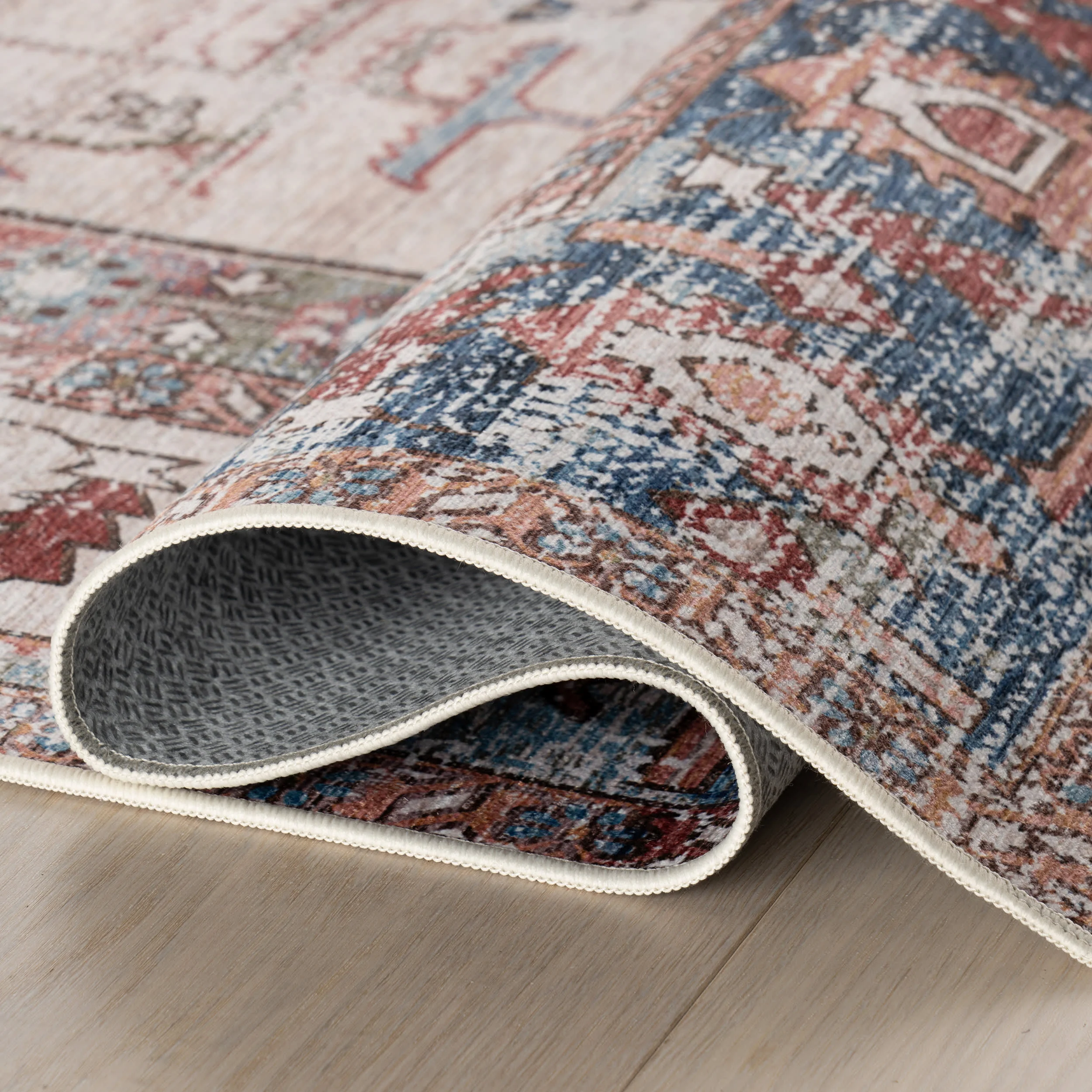 Runic Medallion Spill Proof Washable Rug | Brick - Image 9