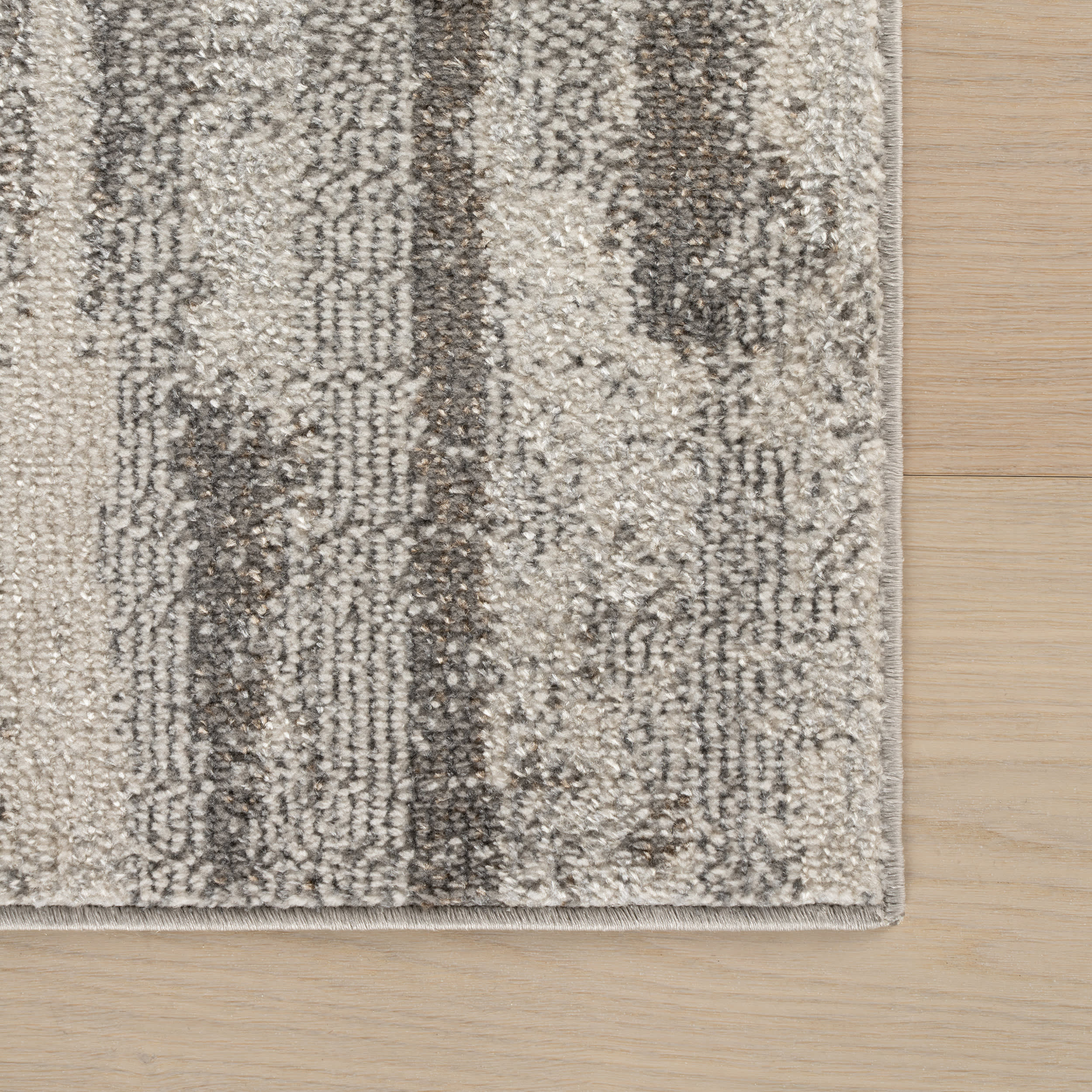 Runic Rustic Abstract Washable Rug | Grey - Image 4