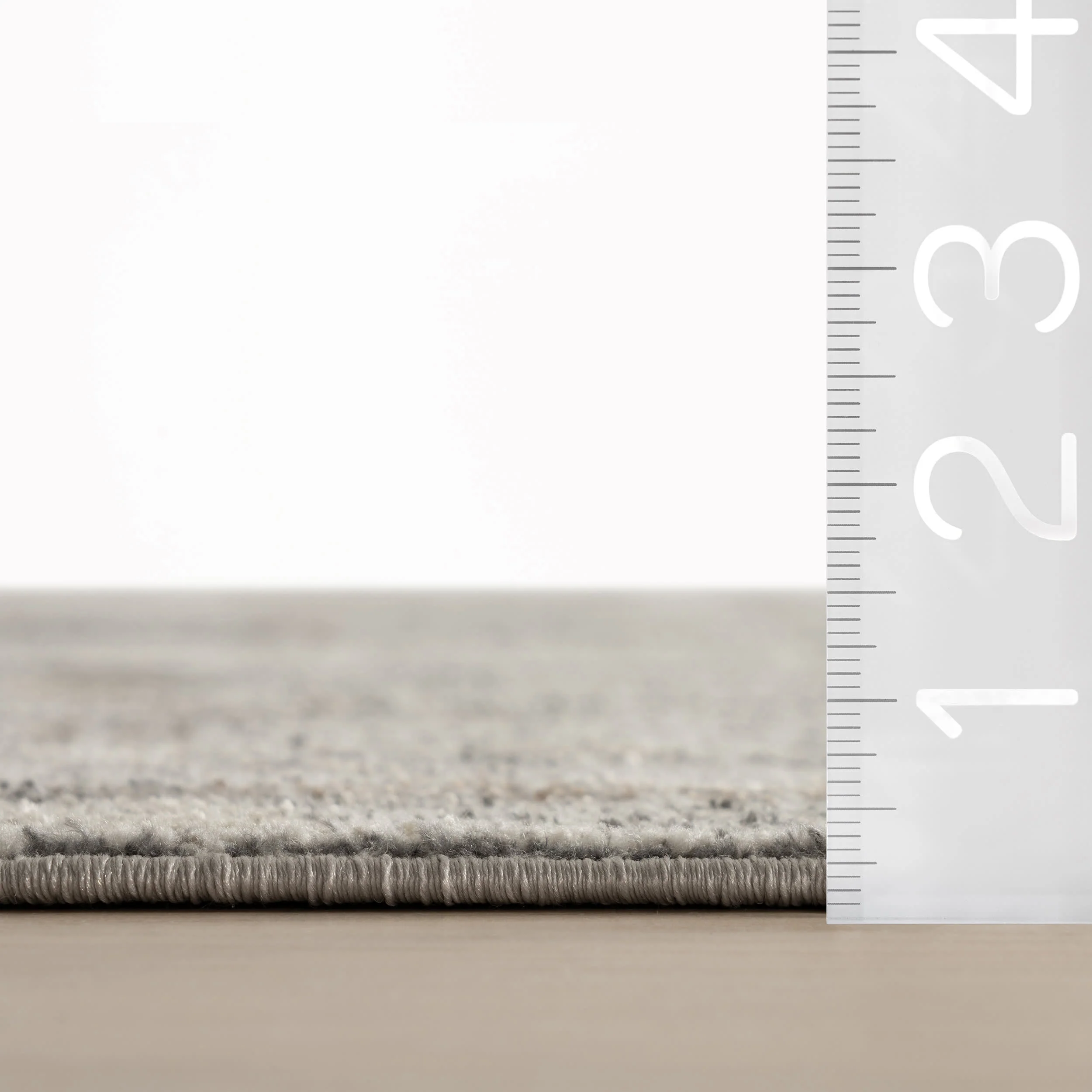 Runic Rustic Abstract Washable Rug | Grey - Image 6