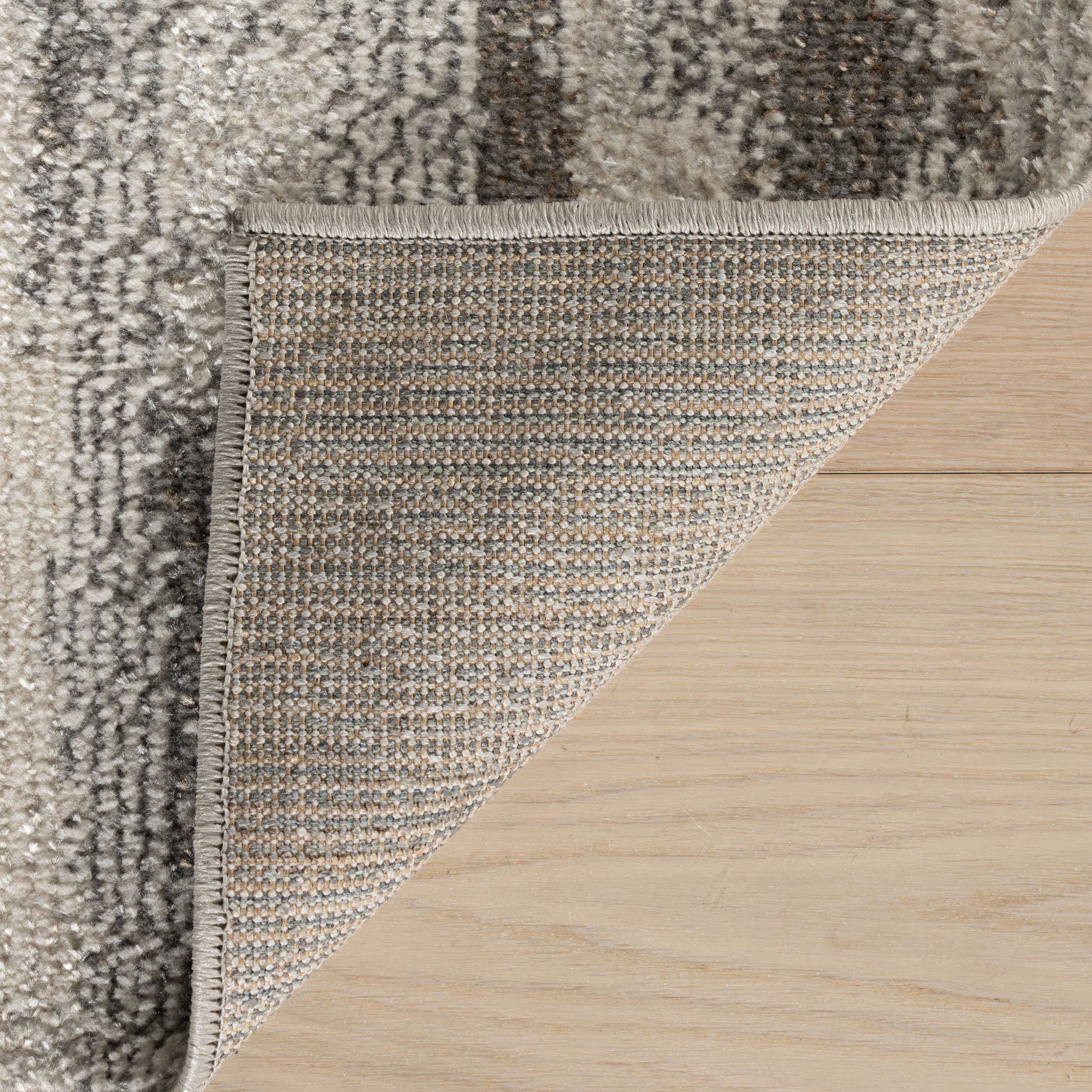 Runic Rustic Abstract Washable Rug | Grey - Image 8