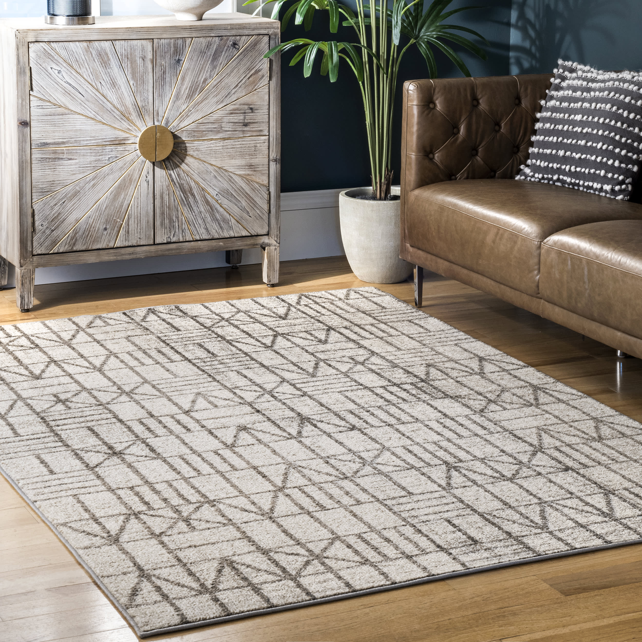 Runic Tiles Rug | Grey - Image 2