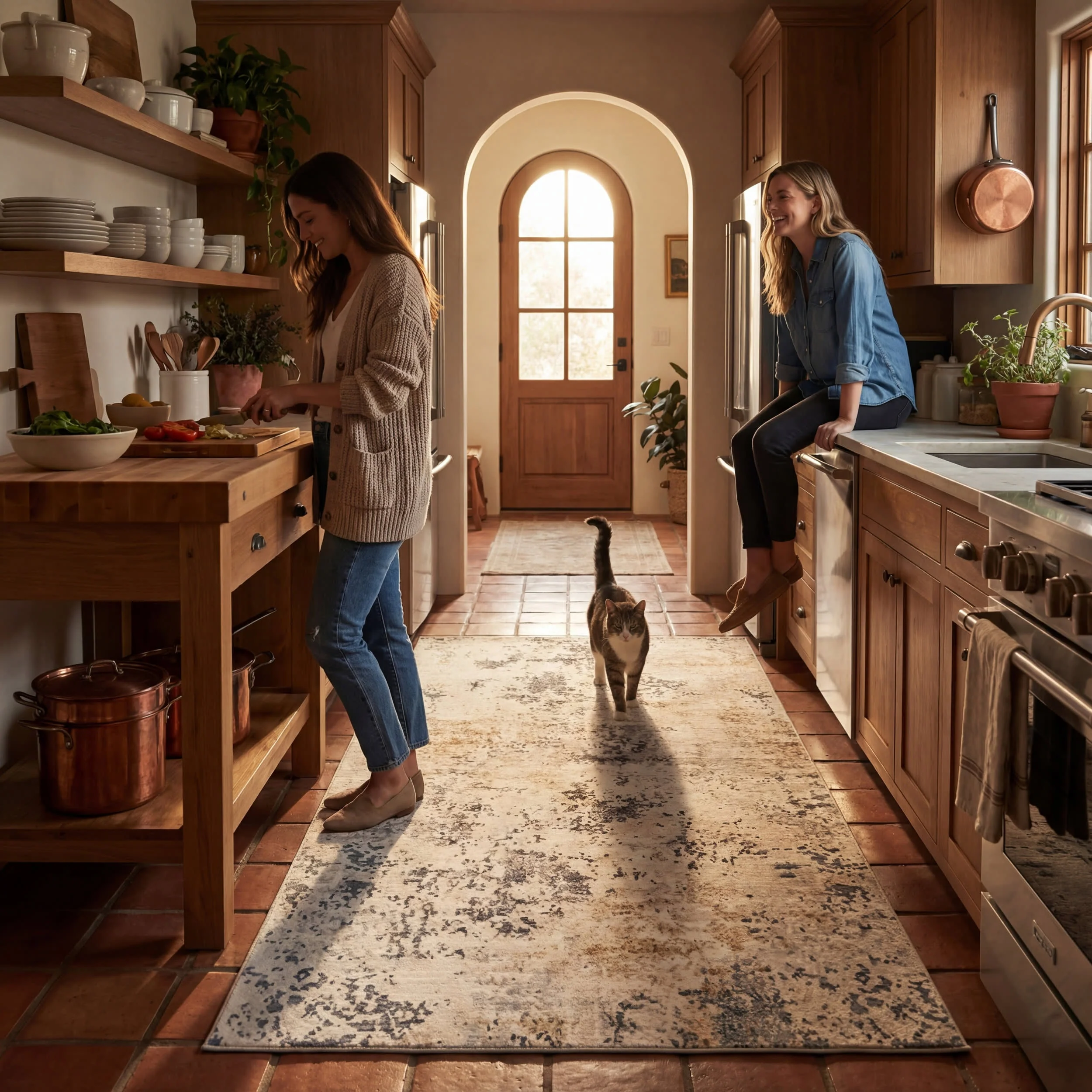 Ruth Splatter Spill Proof Washable Rug | Ivory - Image 9
