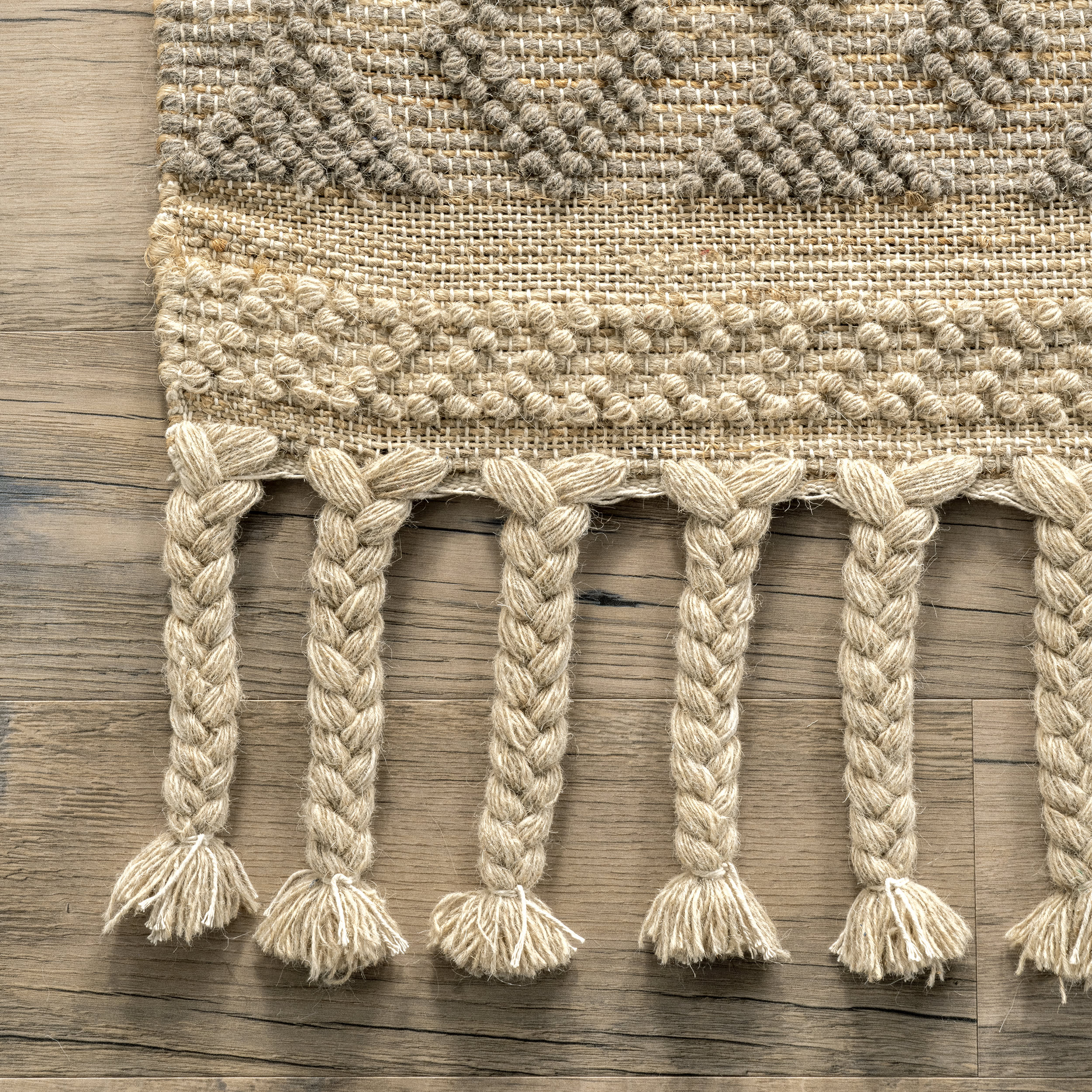 Rylie Wool-Blend Tasseled Rug | Natural - Image 3