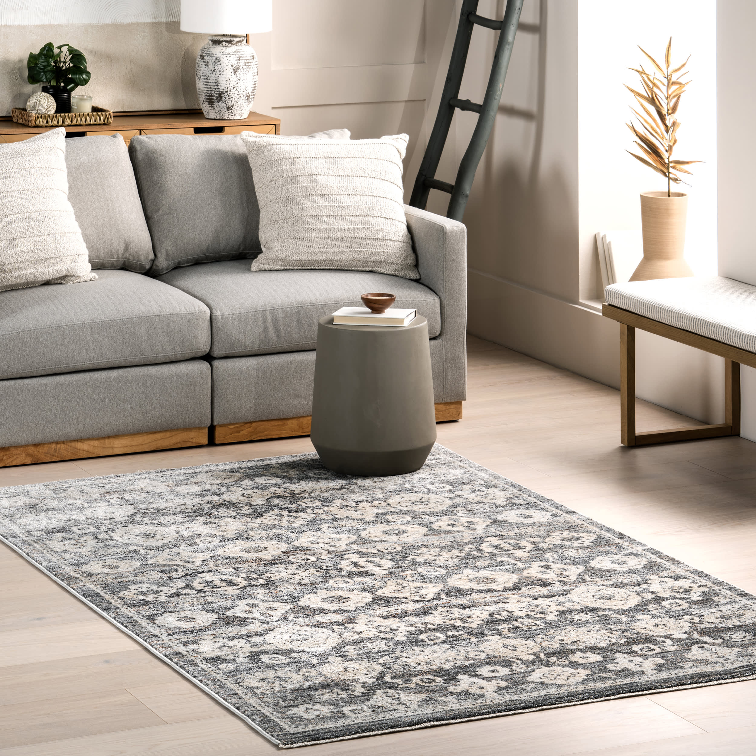 Sabine Medallion Rug | Grey - Image 2
