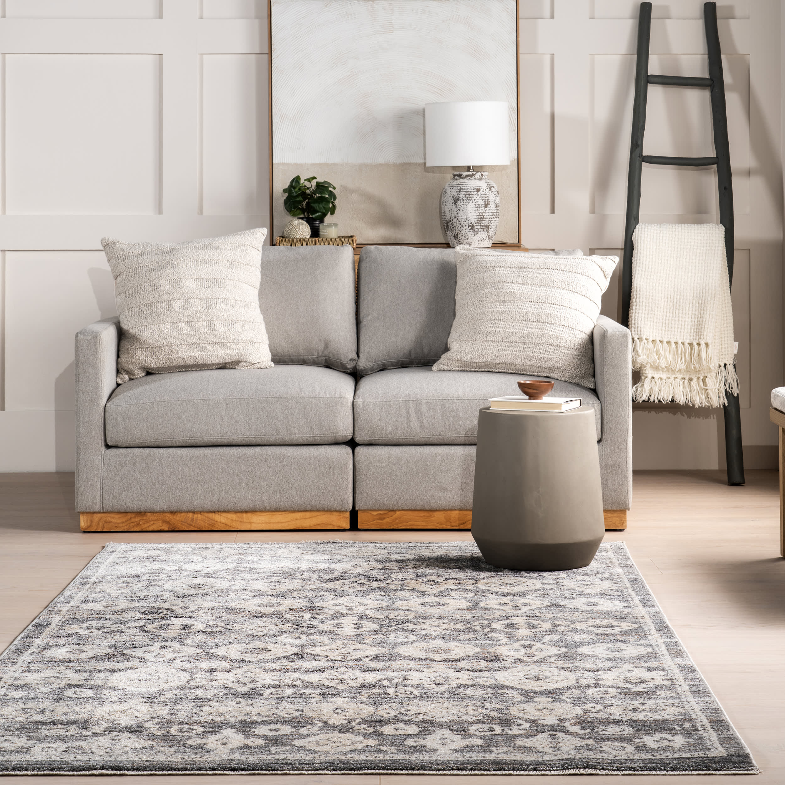 Sabine Medallion Rug | Grey - Image 4