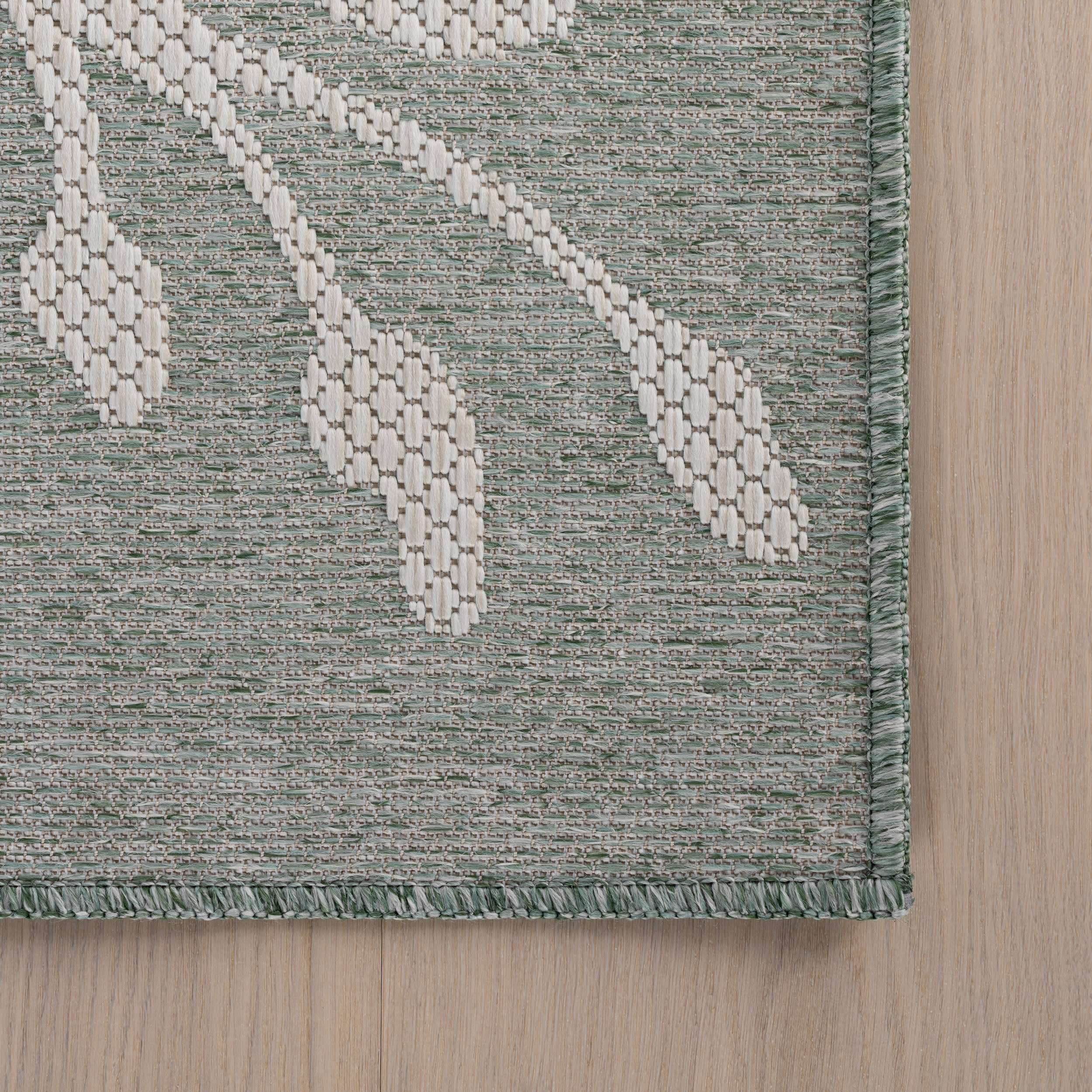 Sablea Modern Floral Indoor/Outdoor Rug | Green - Image 3